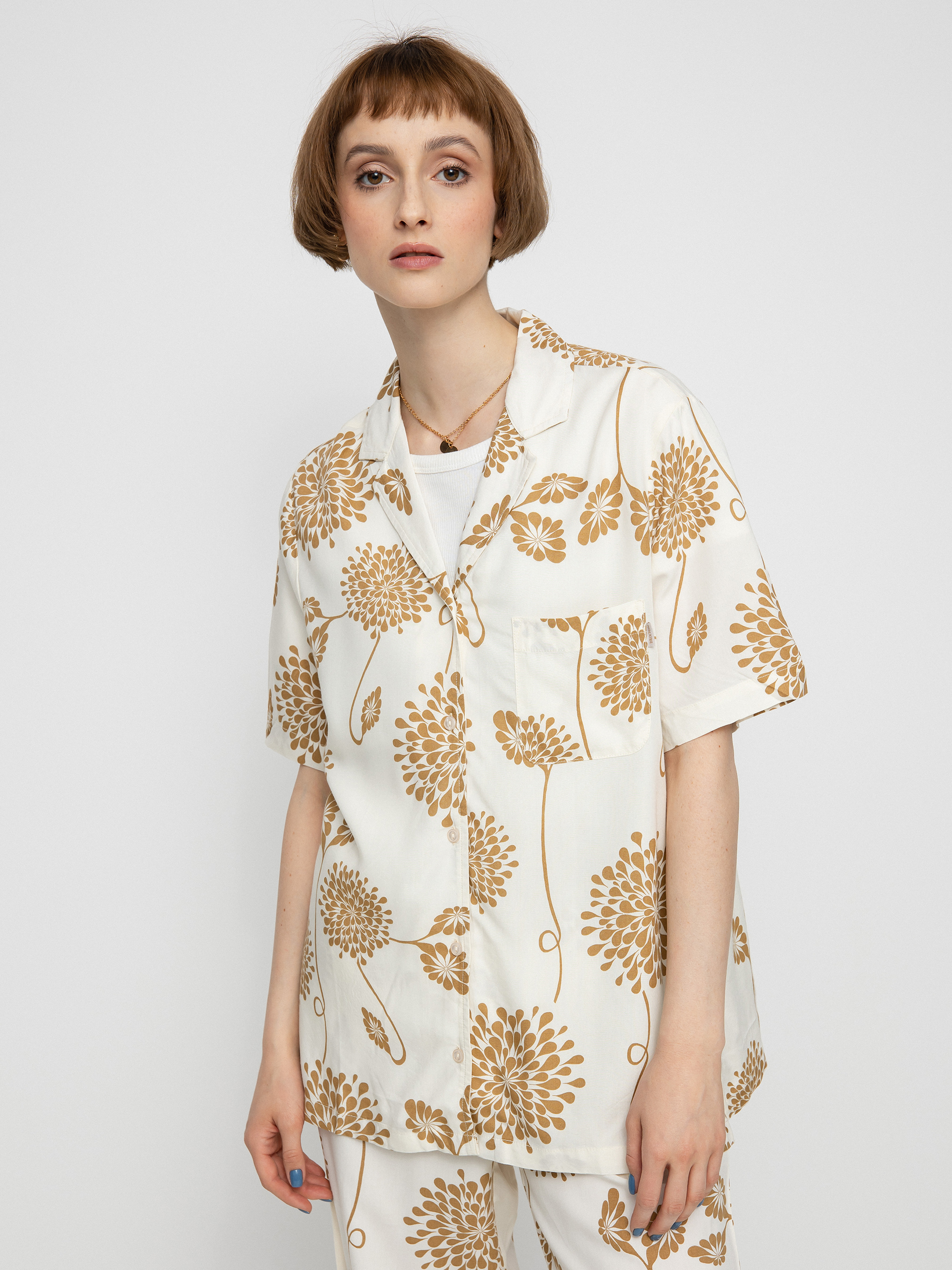 Brixton Bunker Garden Floral Bf Shirt Wmn (dove)