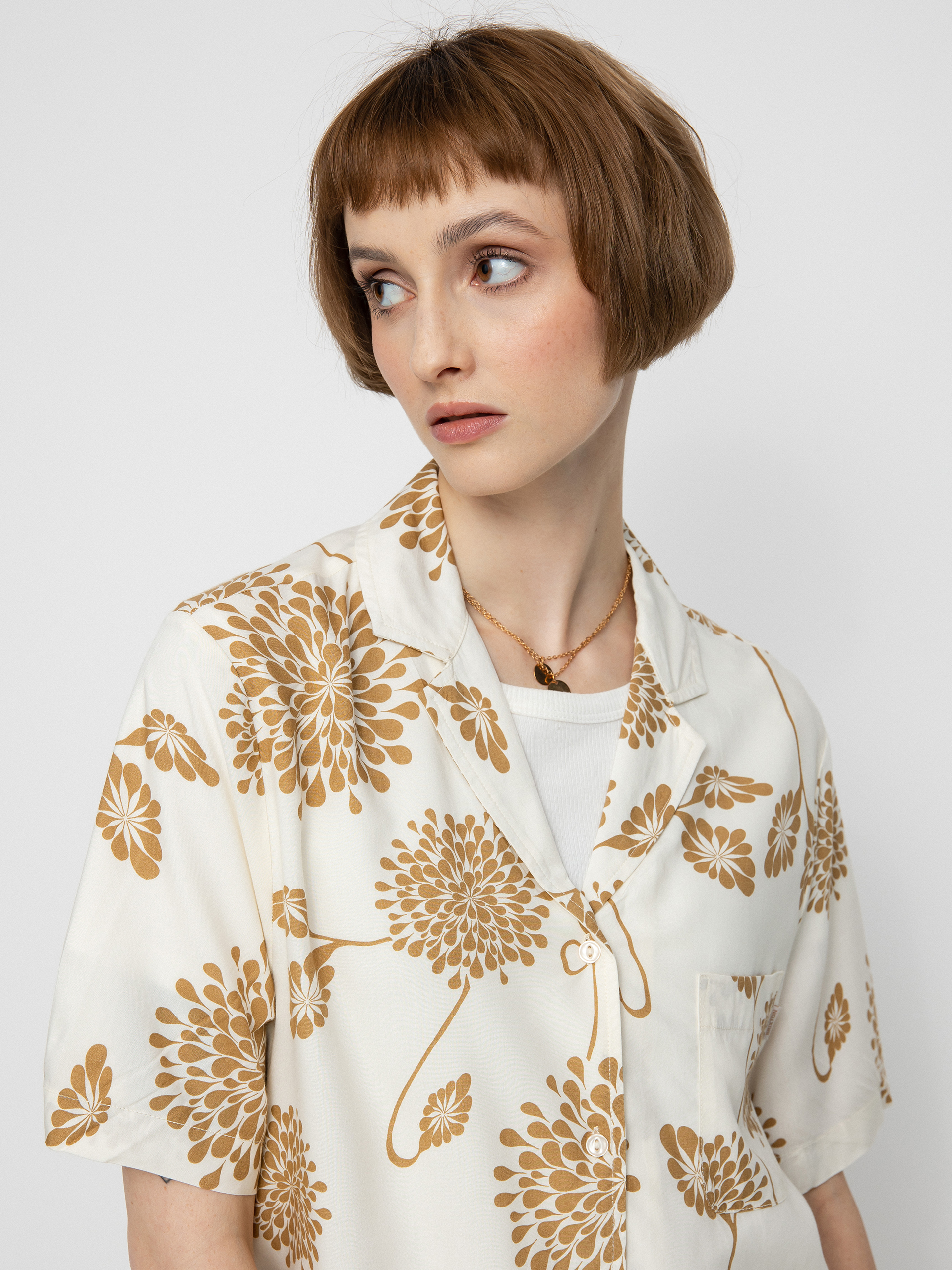 Brixton Bunker Garden Floral Bf Hemd Wmn (dove)