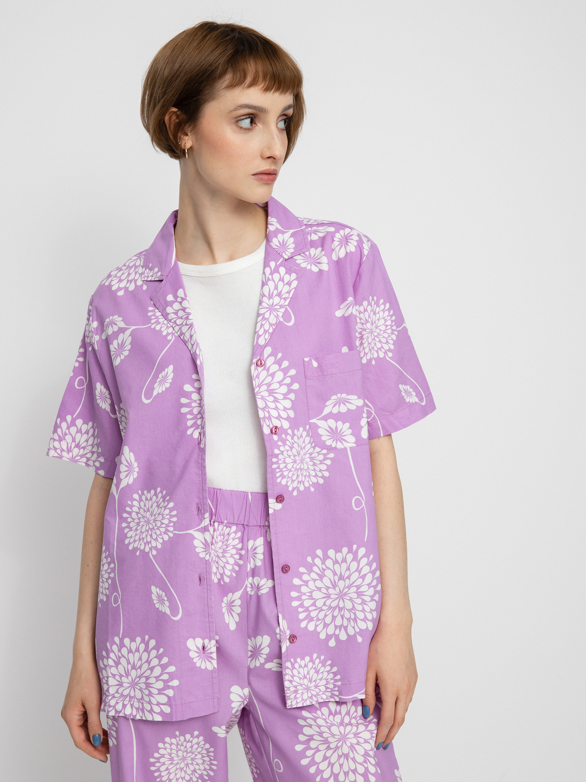 Brixton Bunker Garden Floral Bf Shirt Wmn (orchid)