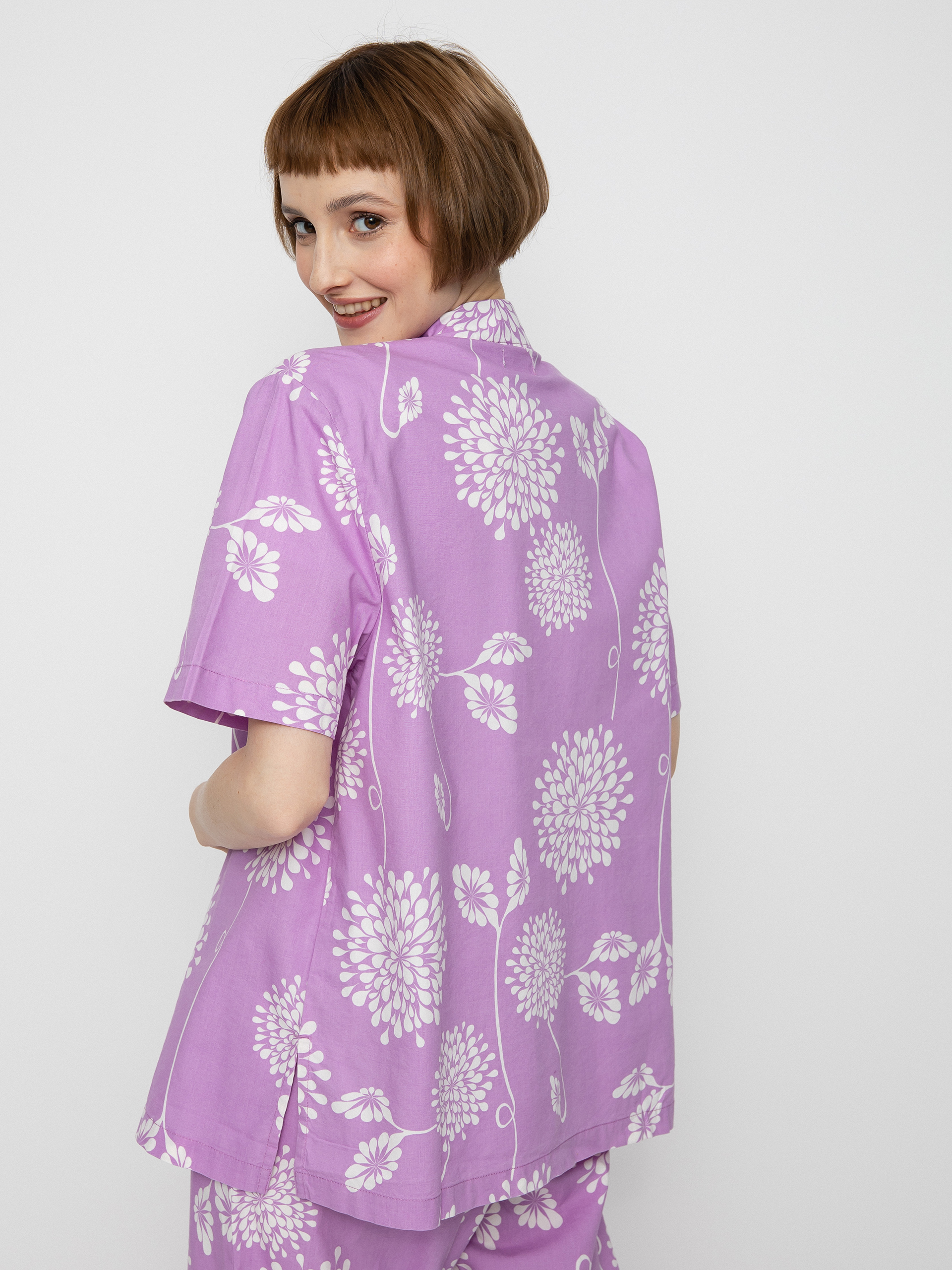 Brixton Bunker Garden Floral Bf Shirt Wmn (orchid)