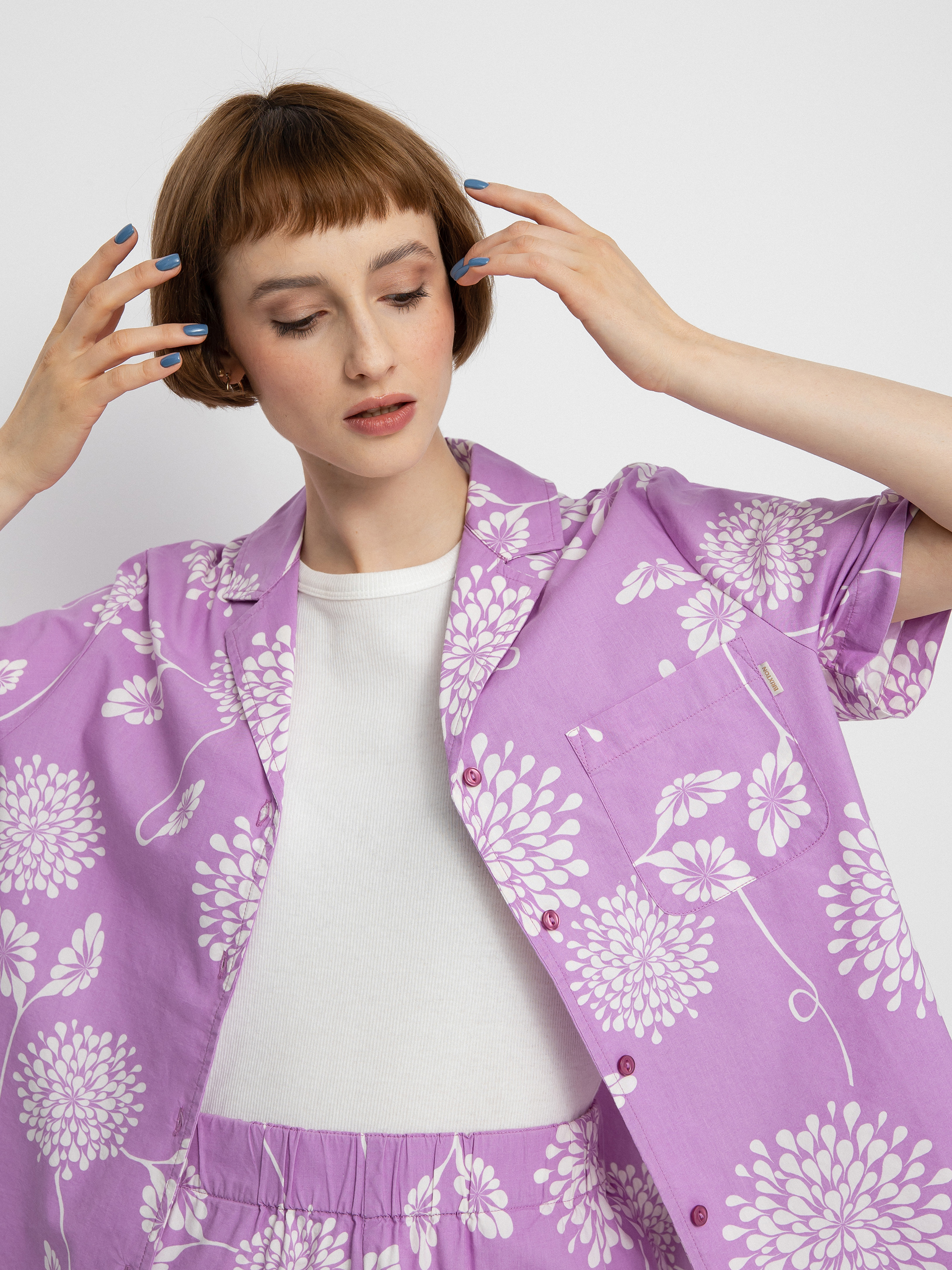 Brixton Bunker Garden Floral Bf Hemd Wmn (orchid)