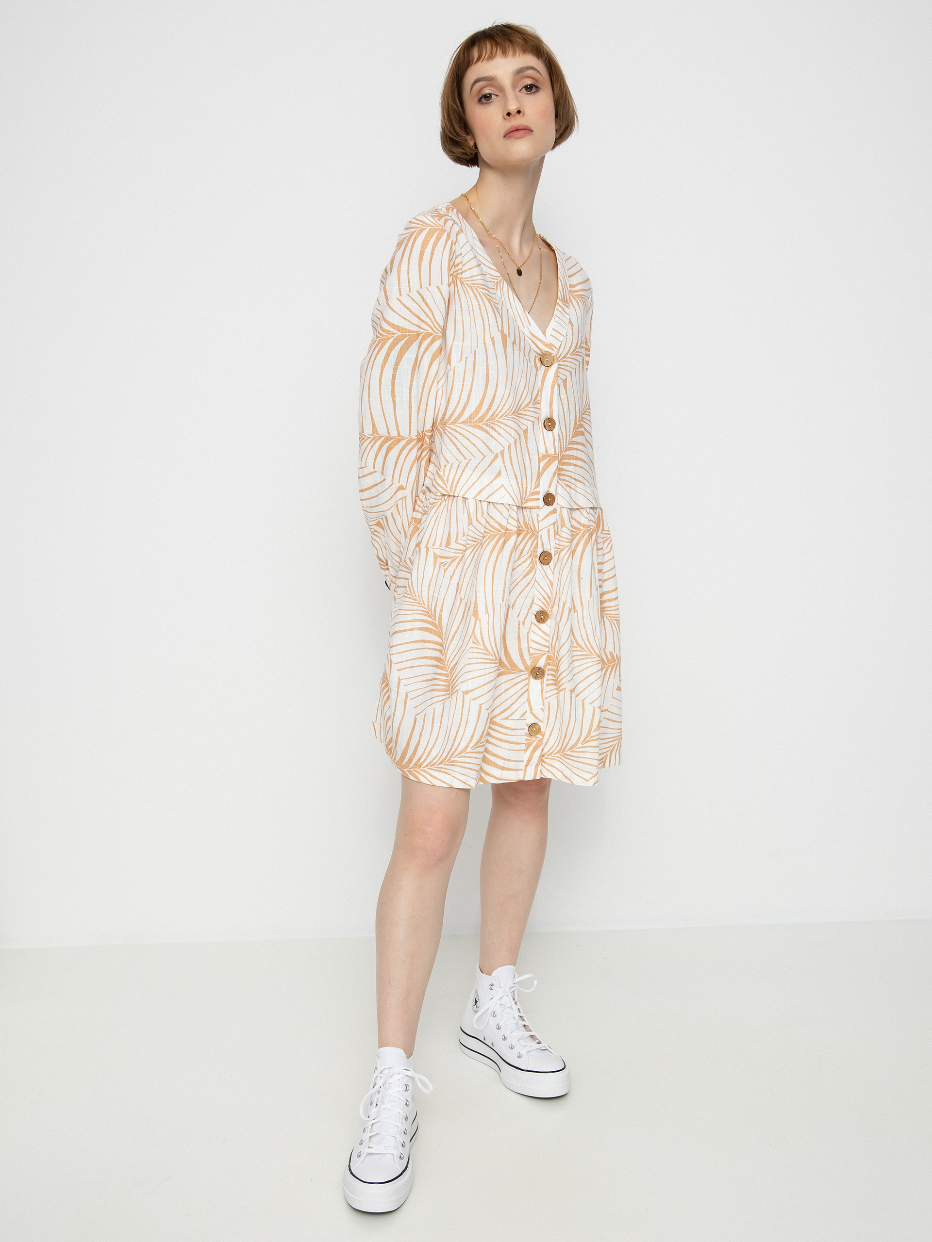 Roxy Wishing Girl Dress Wmn (toast palm tree dreams)