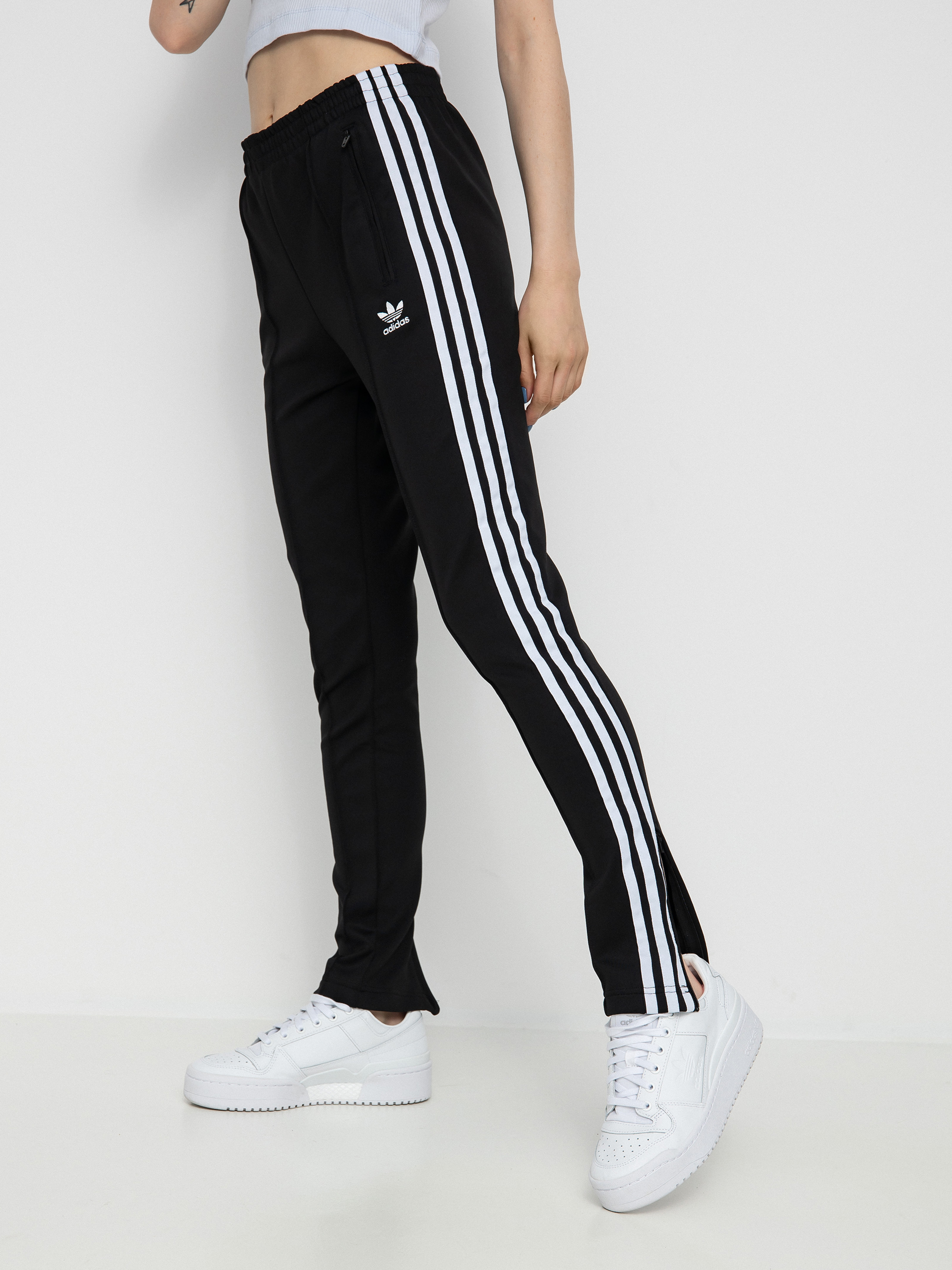 Black and white adidas pants girls online