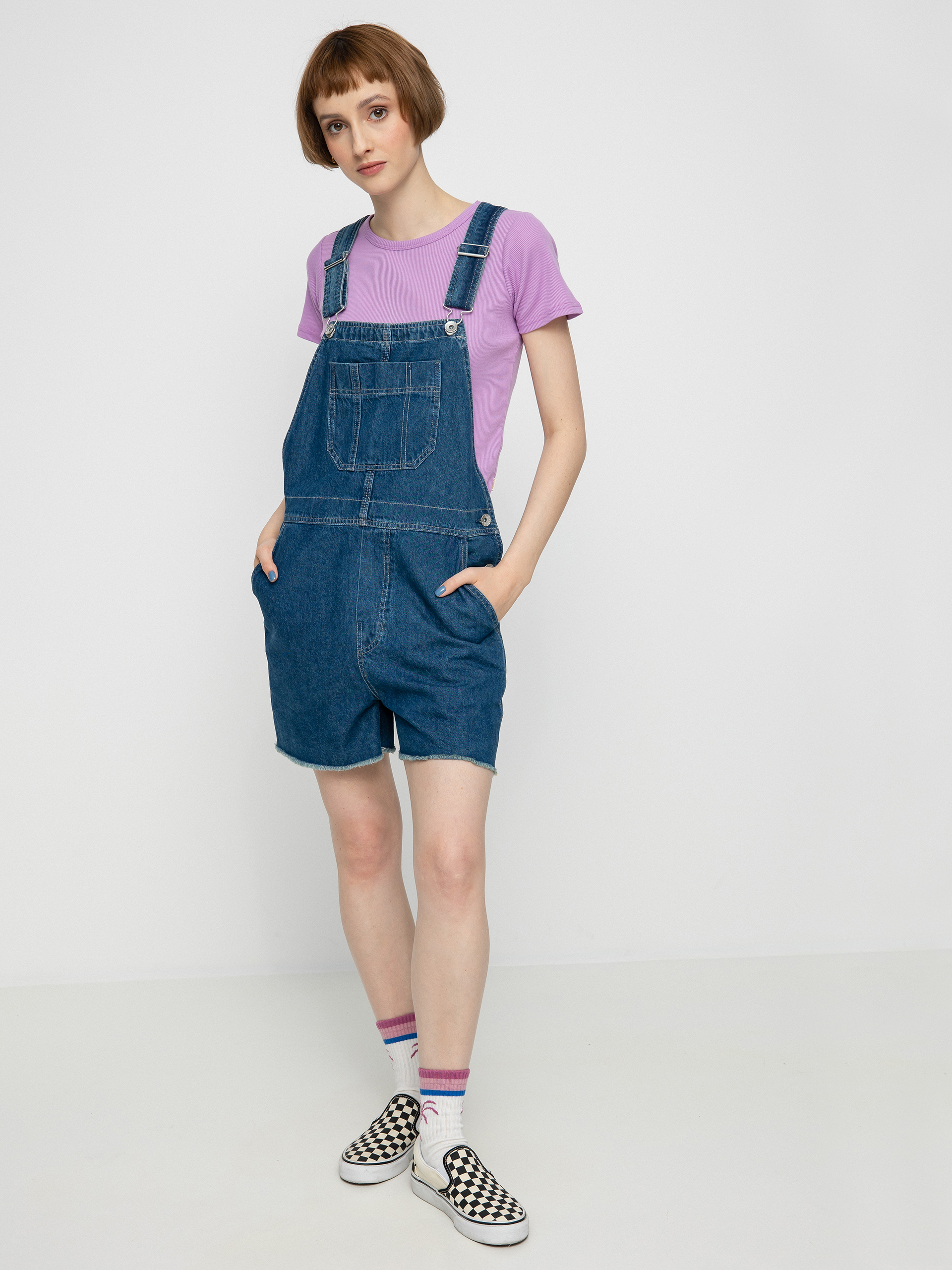 Brixton Christina Short Overall Shorts Wmn (indigo rinse)