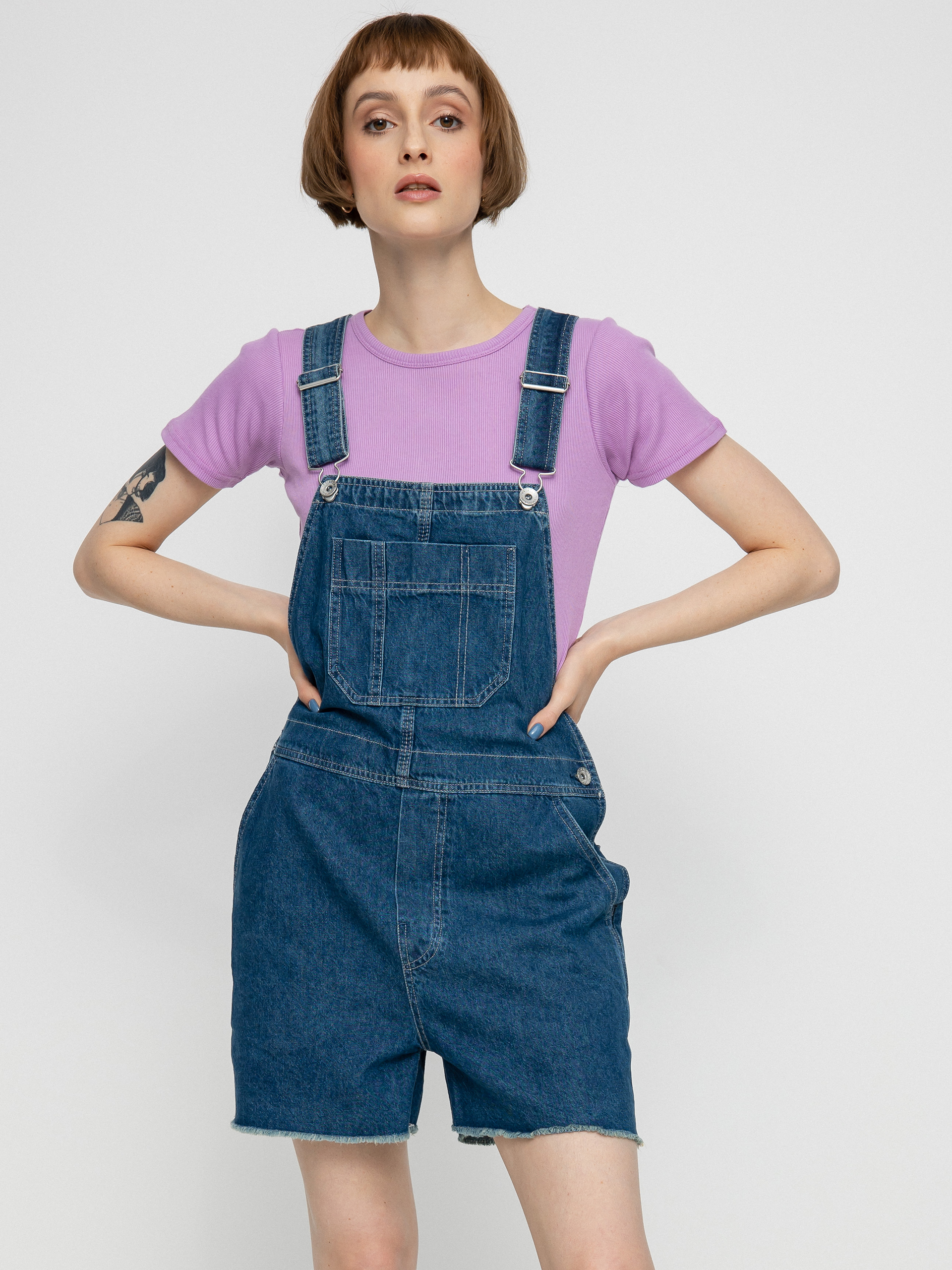 Brixton Christina Short Overall Shorts Wmn (indigo rinse)