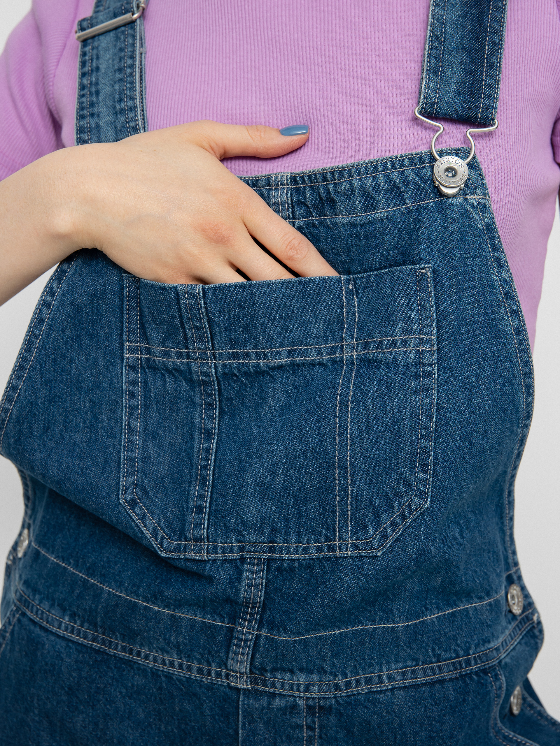 Brixton Christina Short Overall Shorts Wmn (indigo rinse)