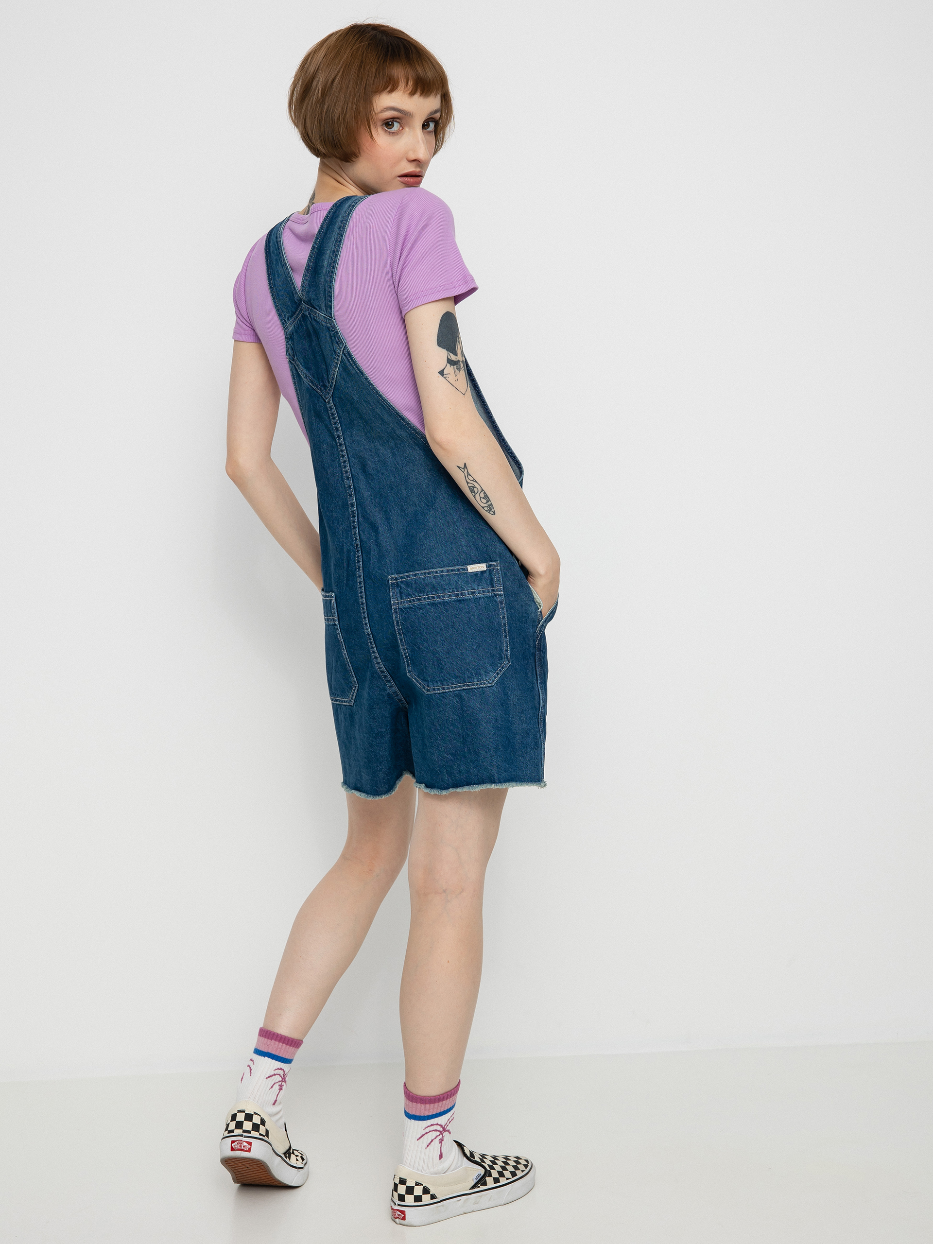 Brixton Christina Short Overall Shorts Wmn (indigo rinse)