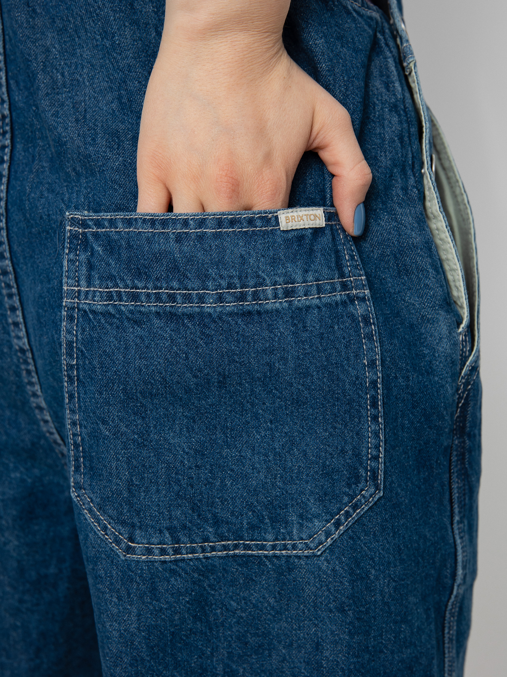 Brixton Christina Short Overall Shorts Wmn (indigo rinse)