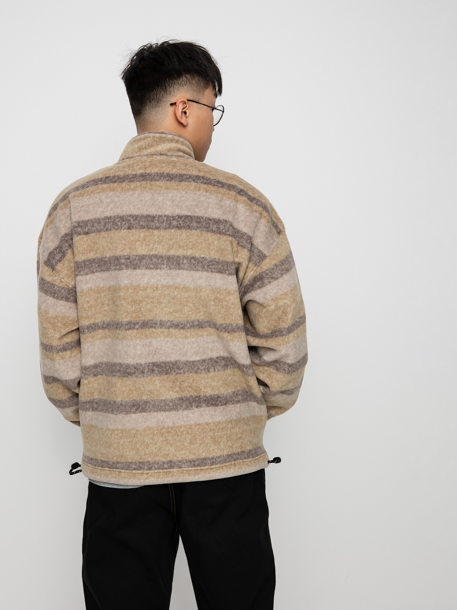 Mens Polar Skate Multistripe Fleece (light brown)