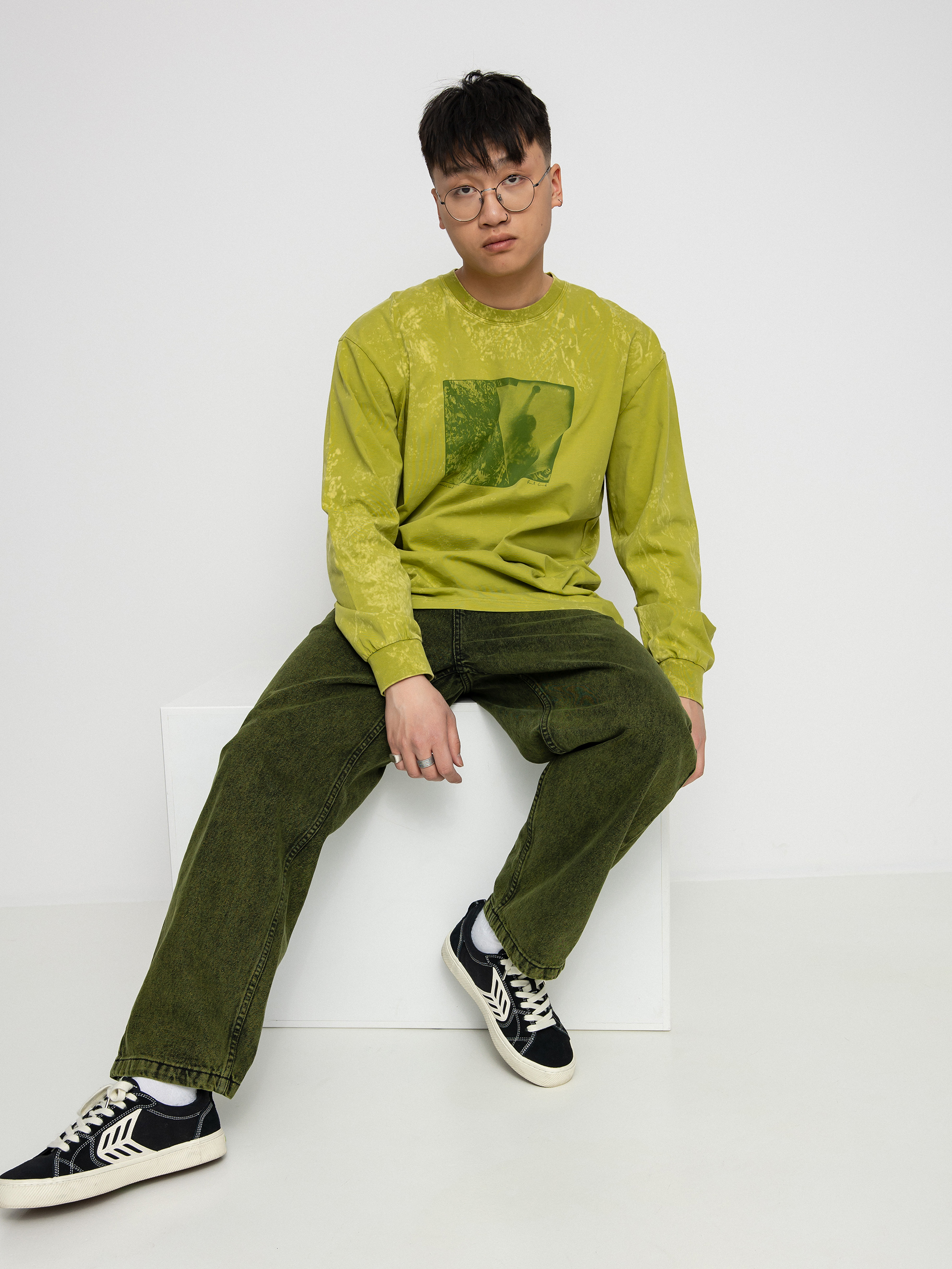 Polar Skate 93! Denim Pants - green (greenblack)