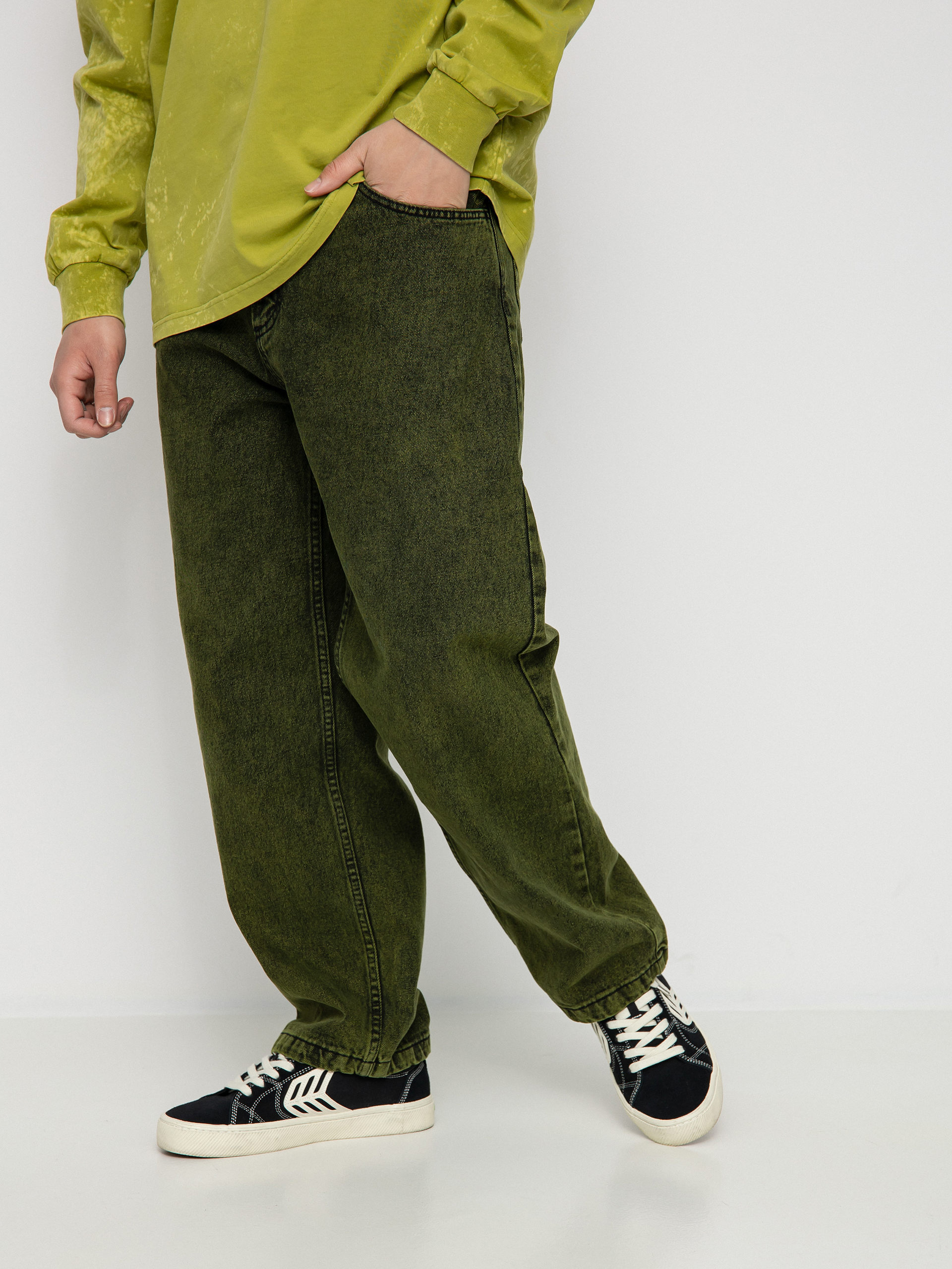 Polar Skate 93! Denim Pants - green (greenblack)