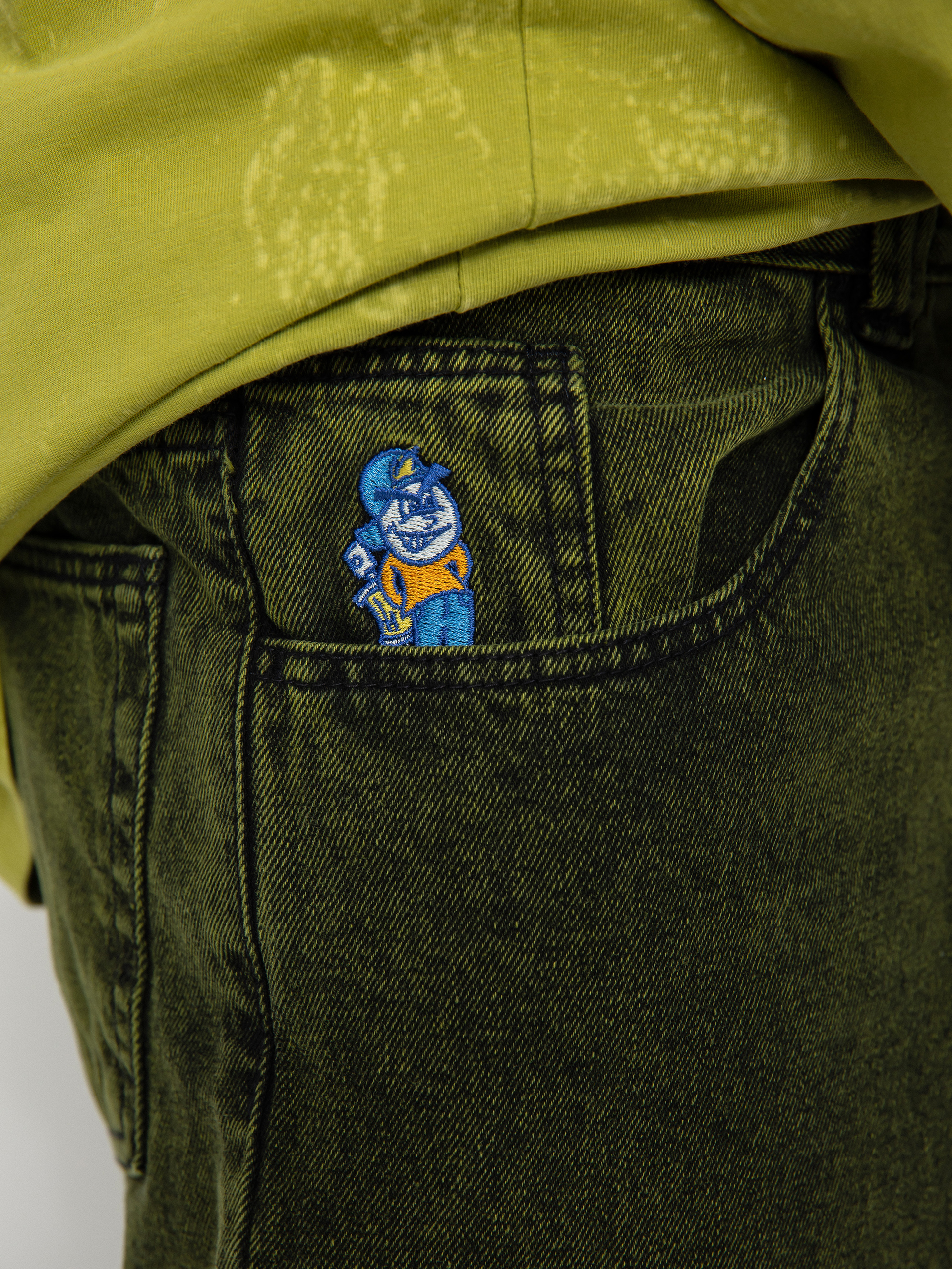 Polar Skate 93! Denim Pants - green (greenblack)