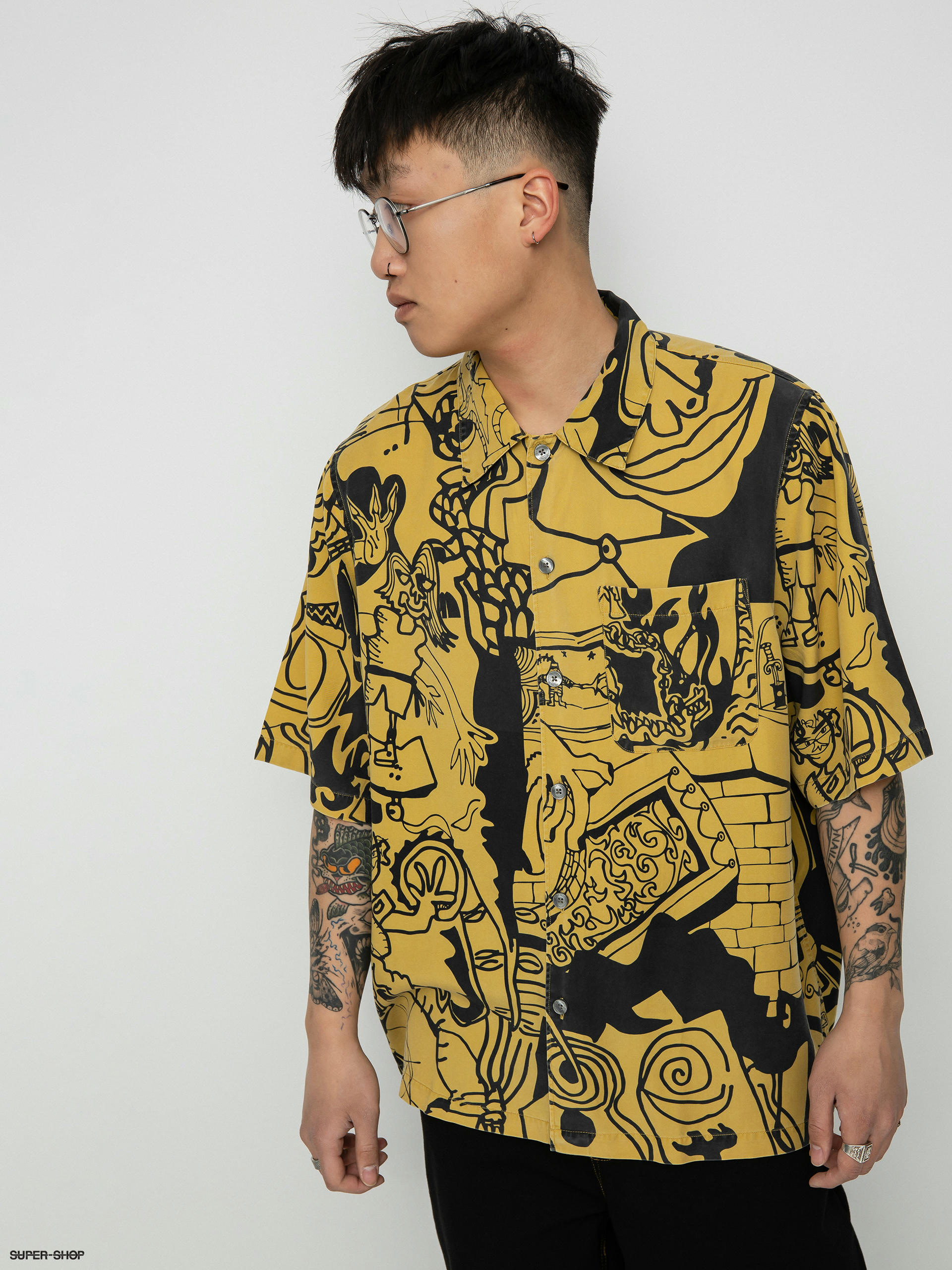 Polar Skate Emile Art Shirt (yellow/black)