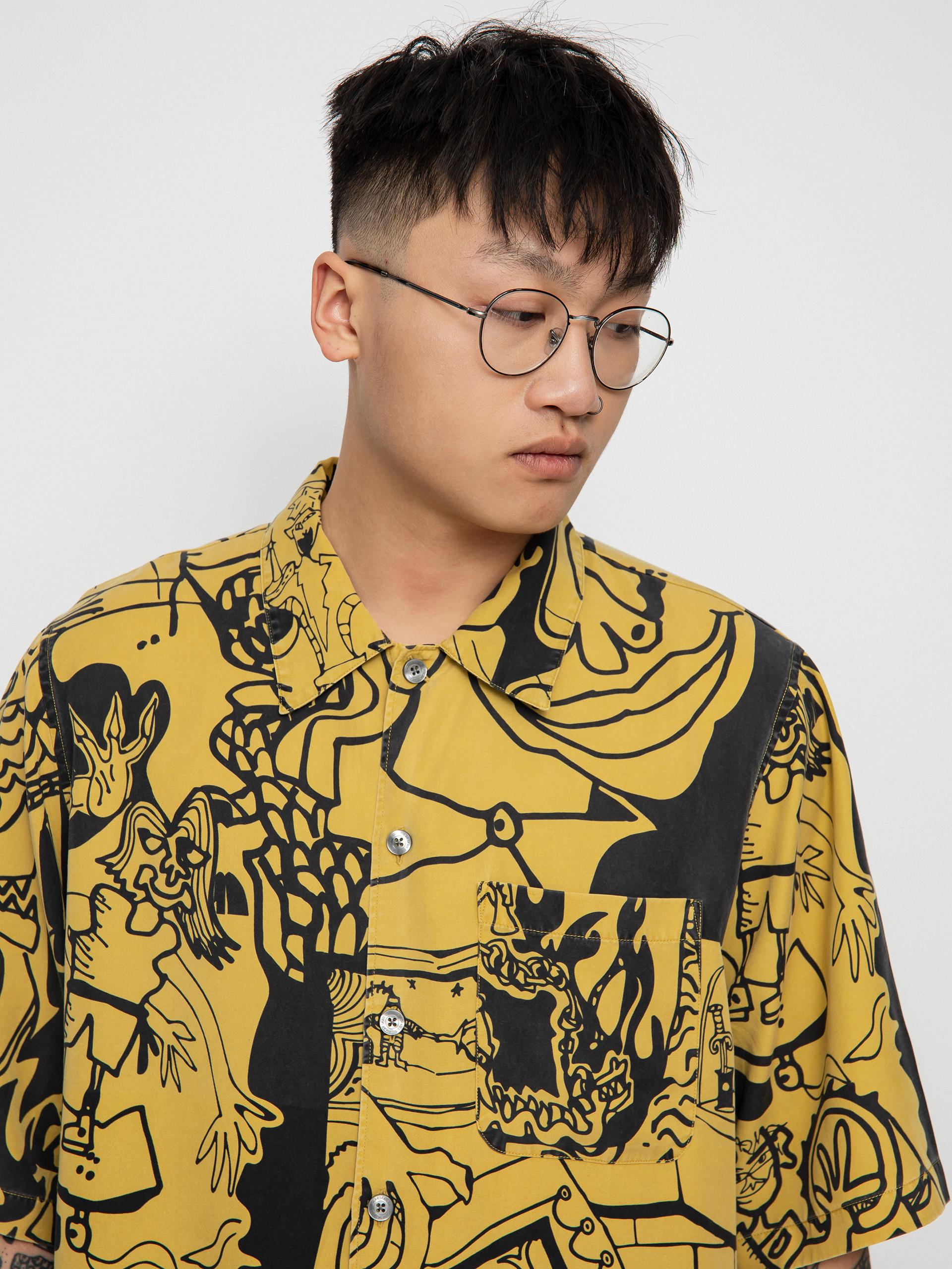 Polar Skate Emile Art Shirt (yellow/black)