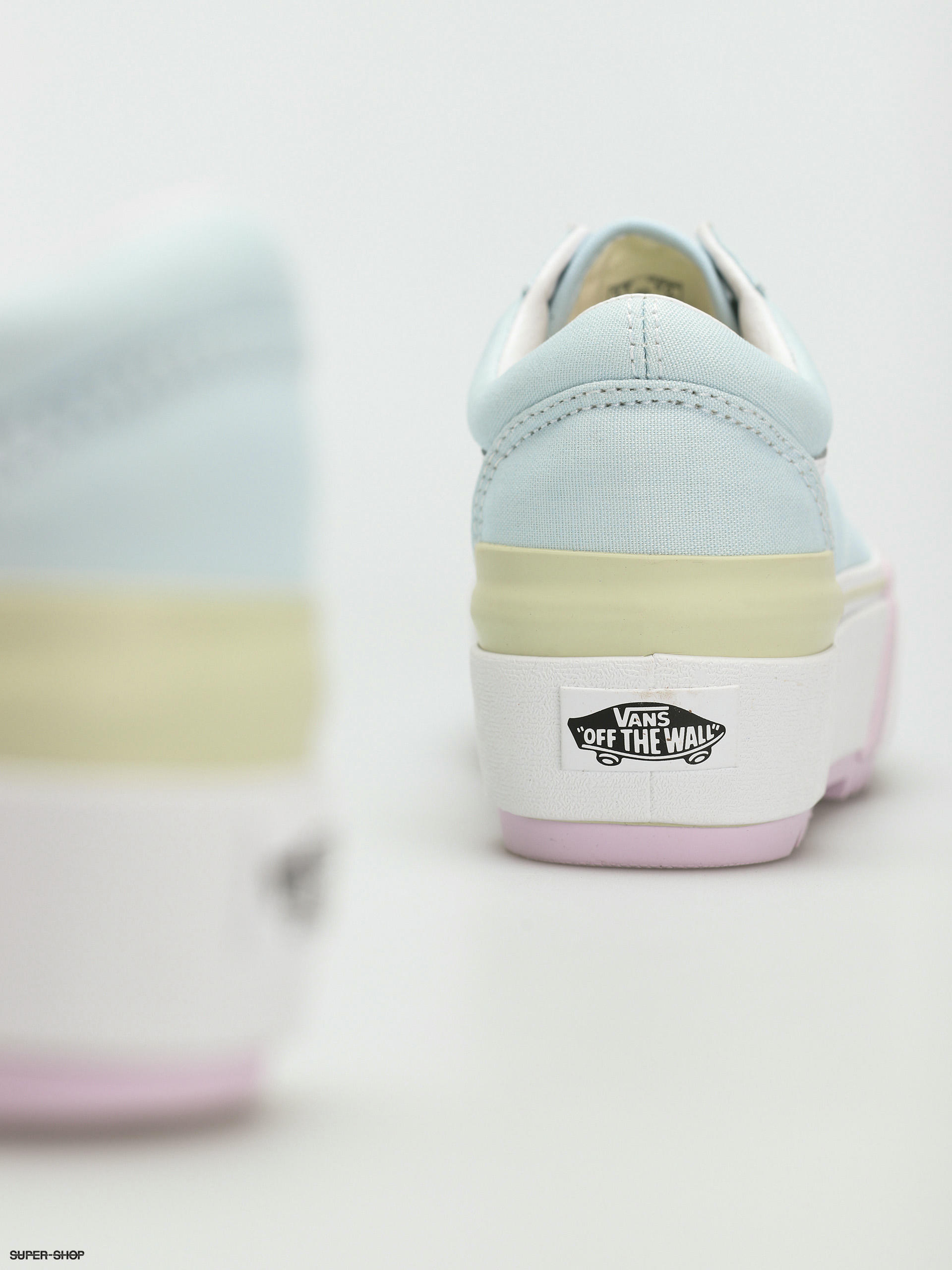 pastel multi true white vans