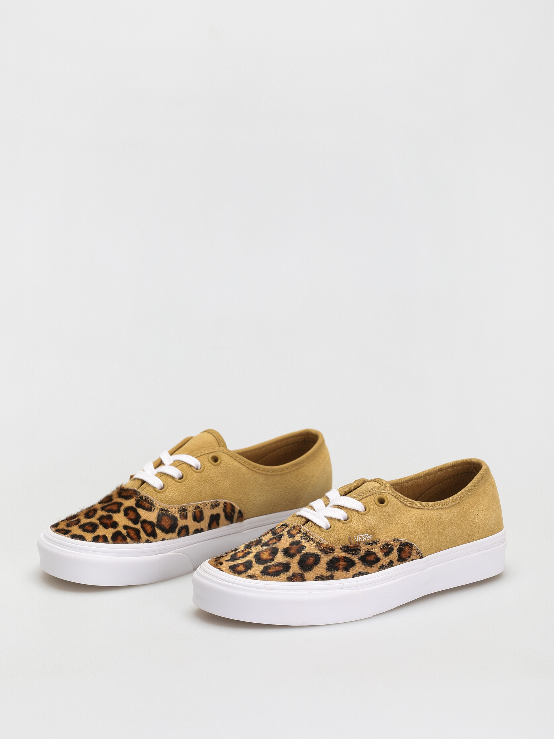 Vans Authentic Shoes (soft suede/mustard gold/leopard)