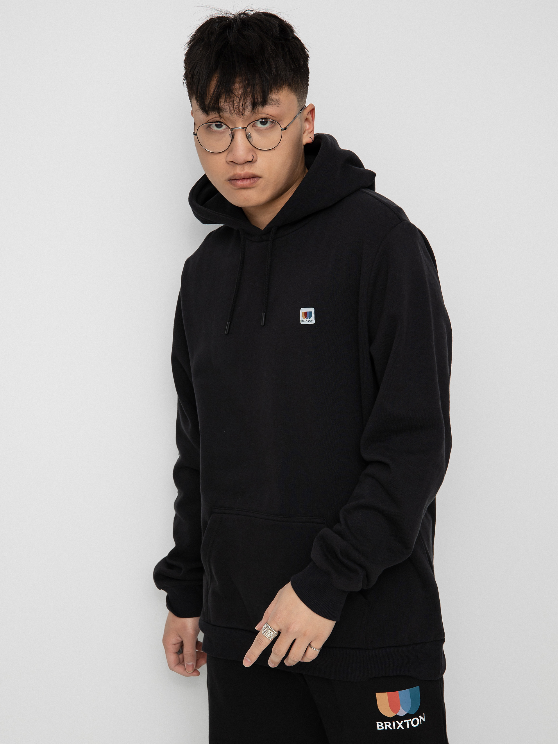 Black brixton hoodie best sale