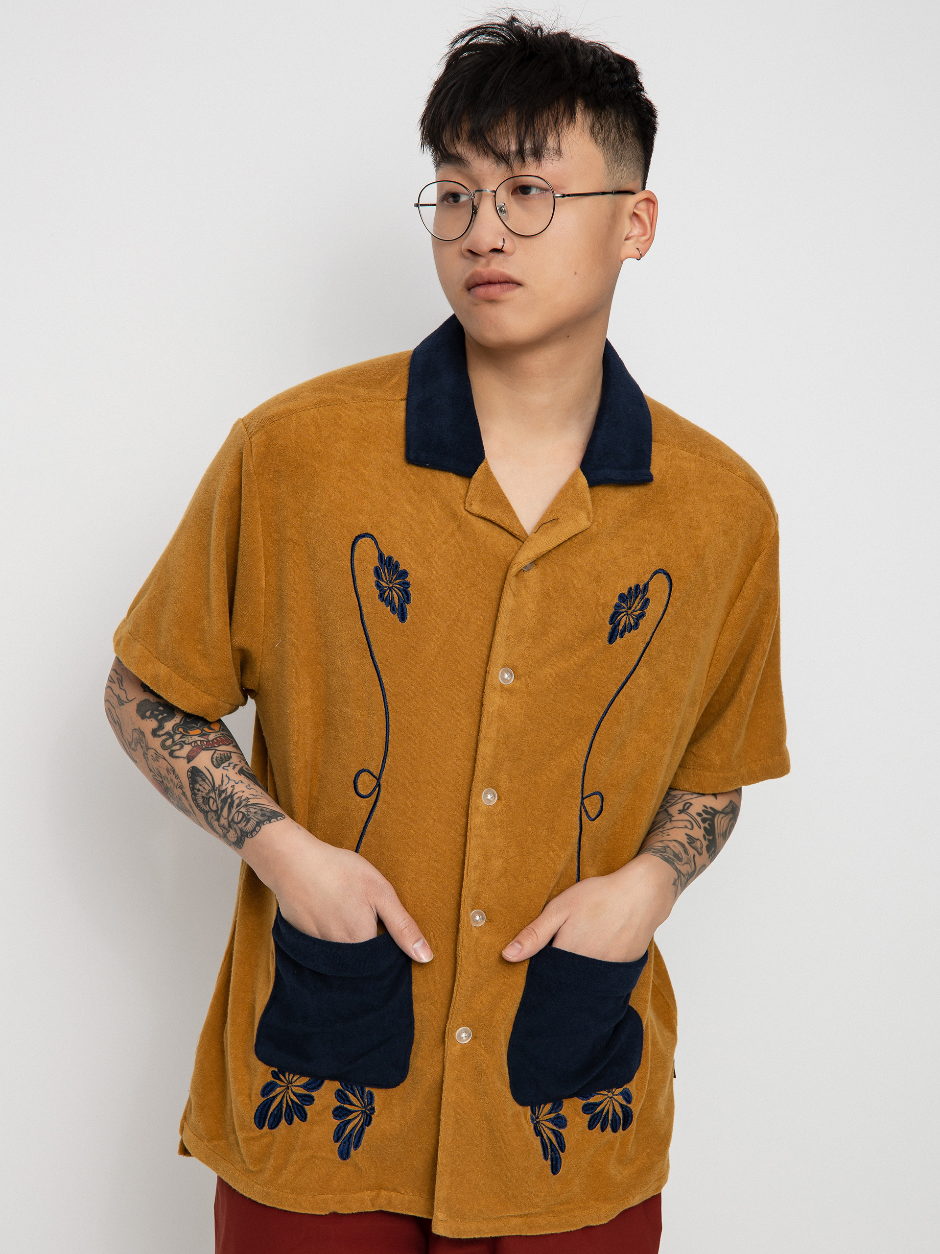 Brixton Bunker Reserve Terry Cloth Shirt (medal bronze)