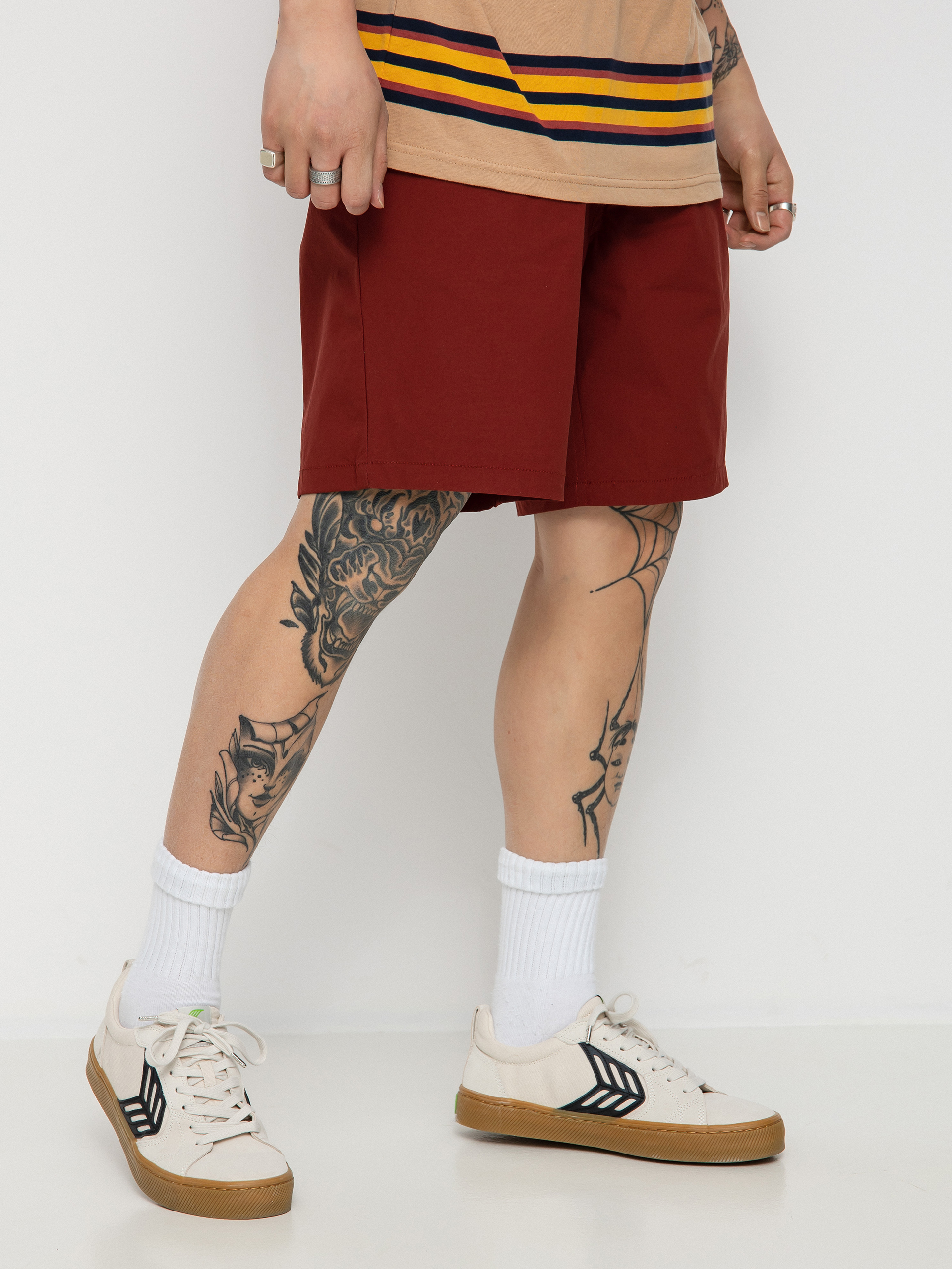 Brixton Steady Cinch X Short Shorts (dark brick)