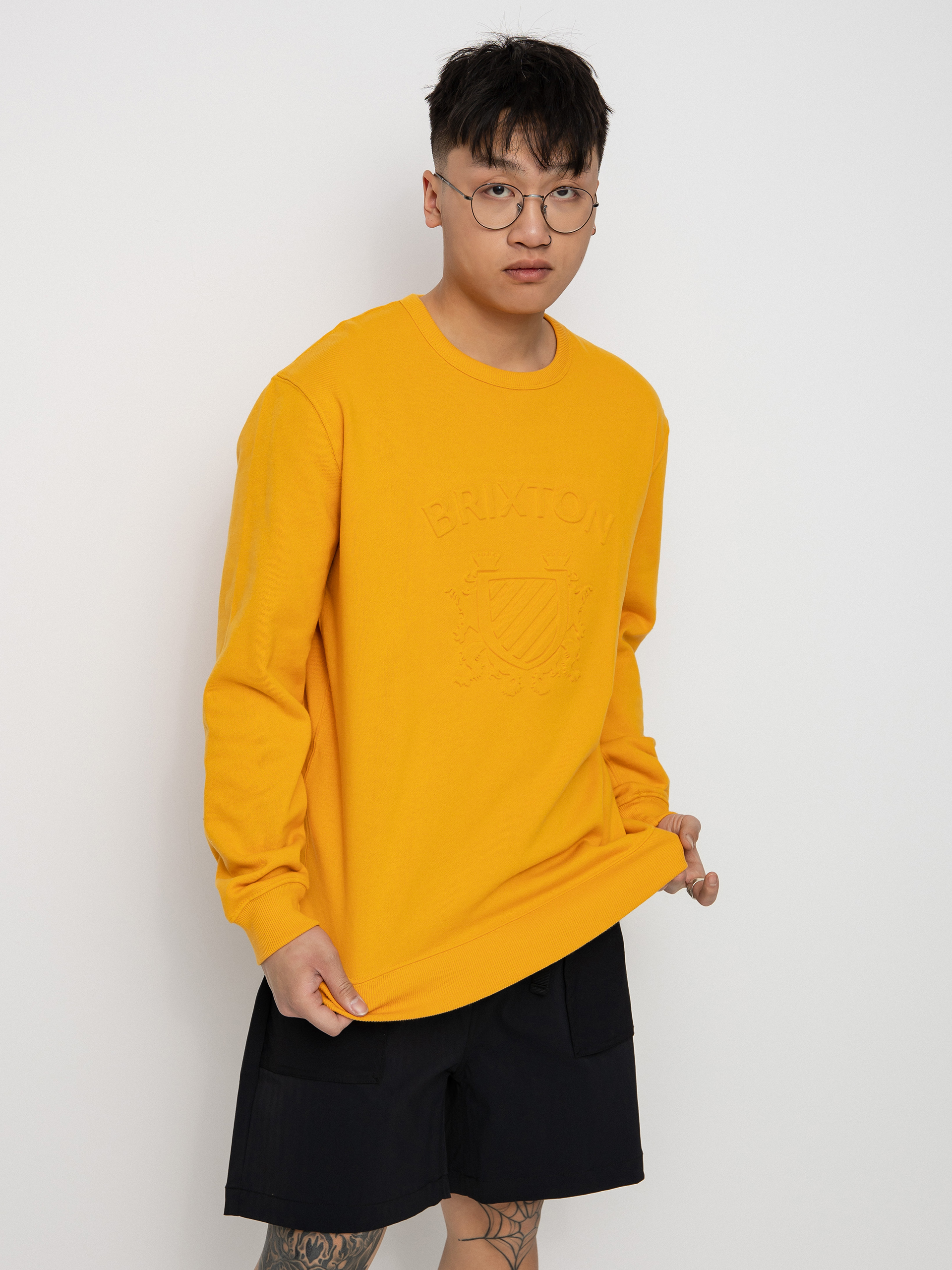 Brixton Lion Crest Crew Sweatshirt (golden glow)