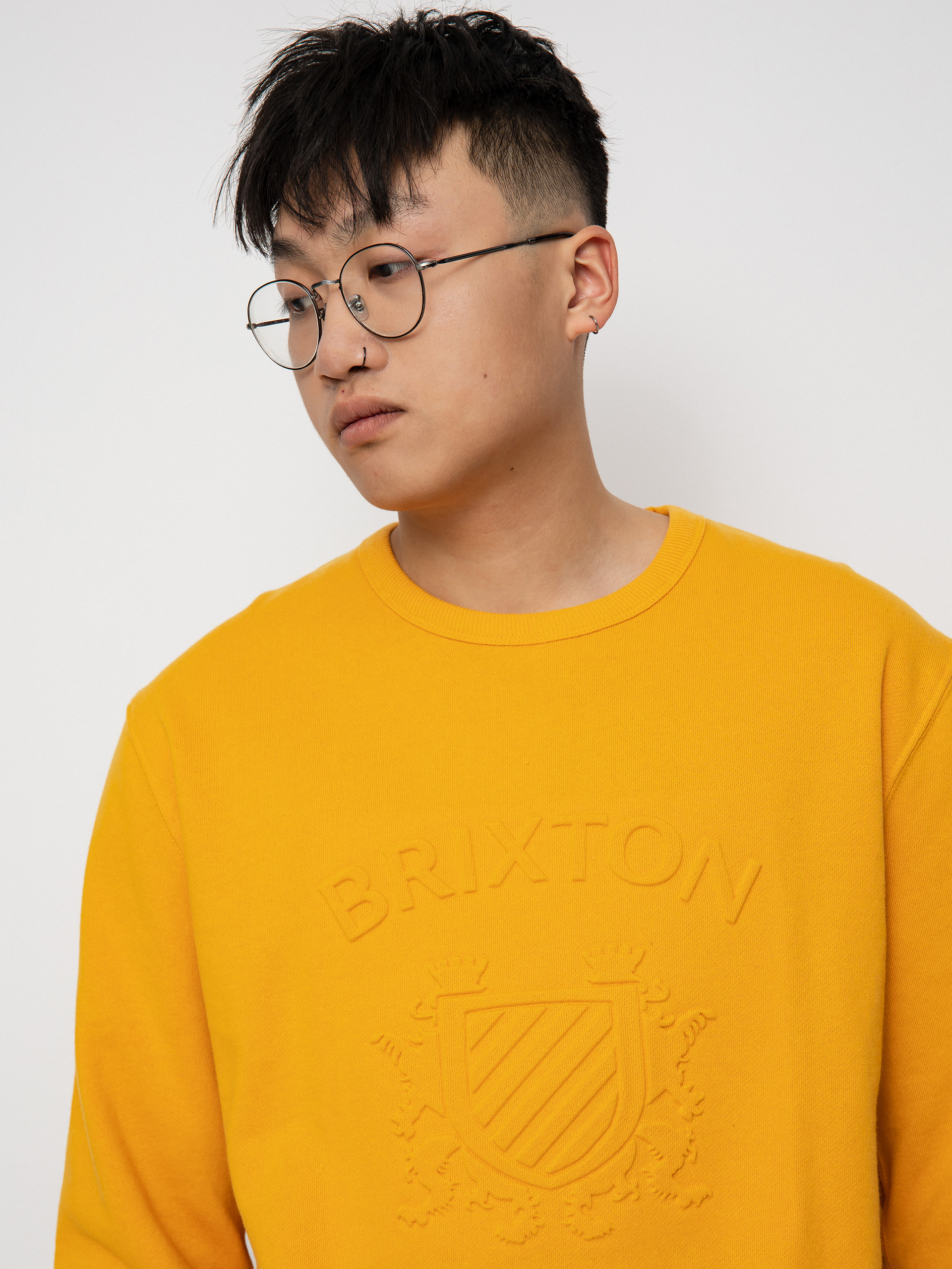 Brixton Lion Crest Crew Sweatshirt (golden glow)