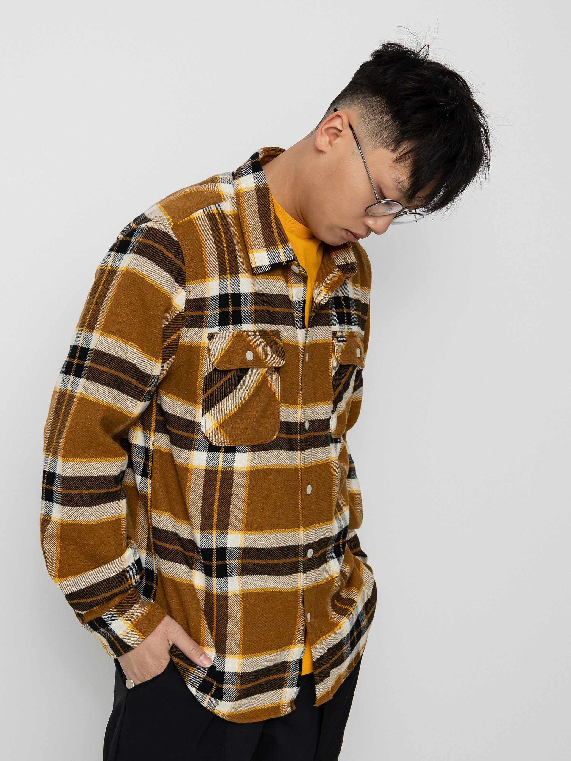 Brixton Bowery Flannel Ls Shirt (medal bronze)