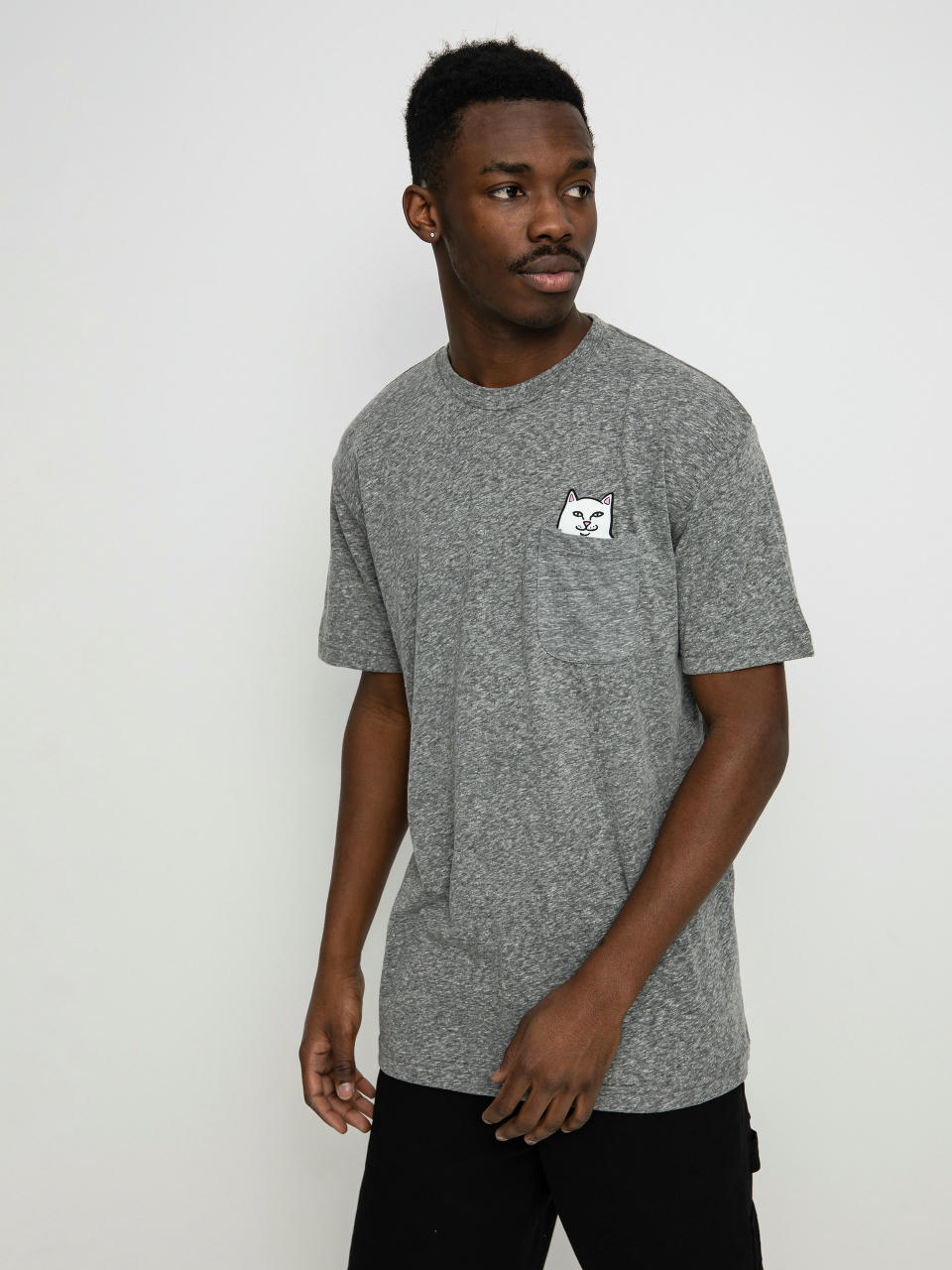 RipNDip T-Shirt Lord Nermal Pocket (athletic heather grey)