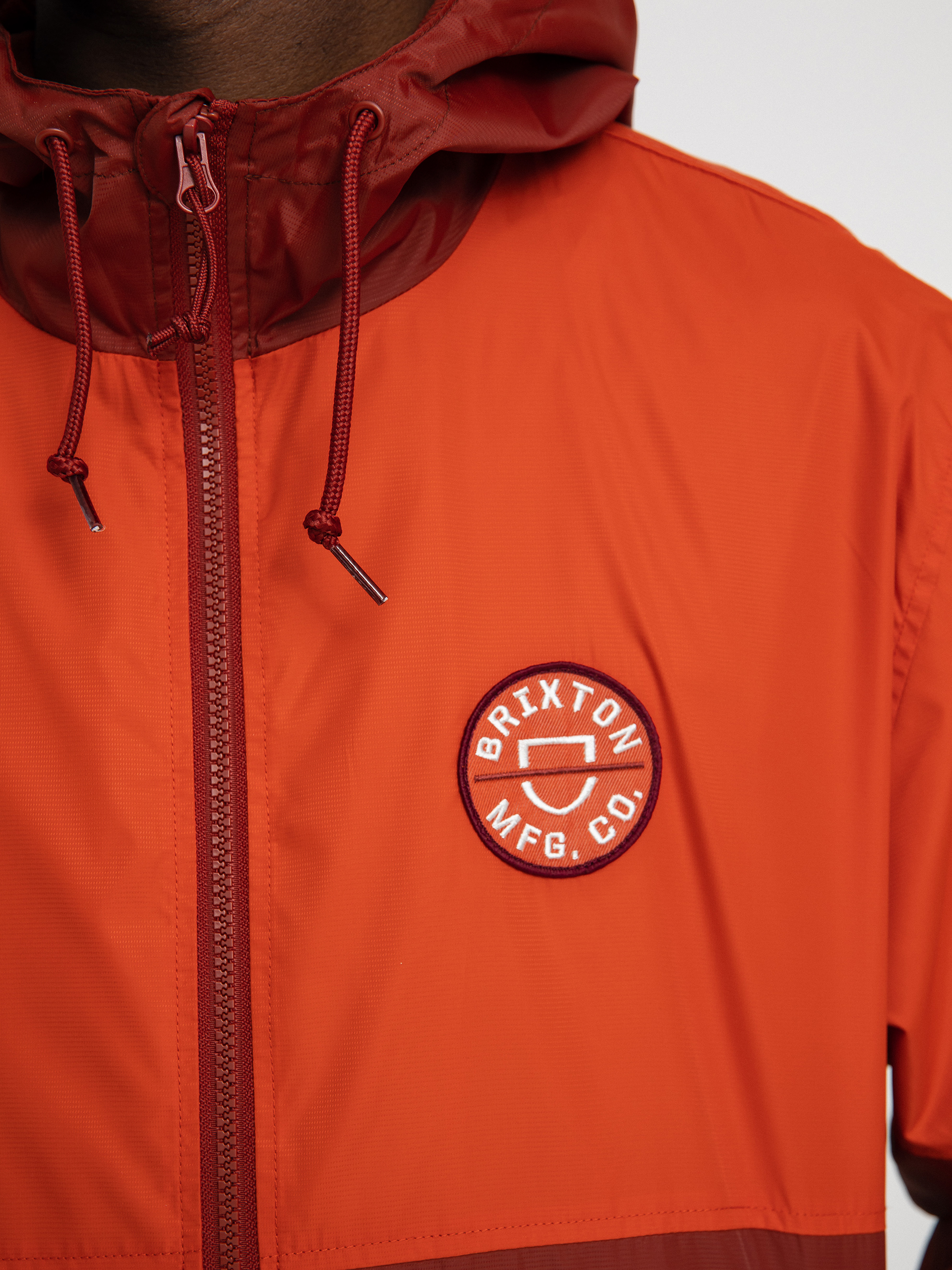 Brixton Claxton Crest Lw Zip HD Jacket (phoenix orange/dark brick)