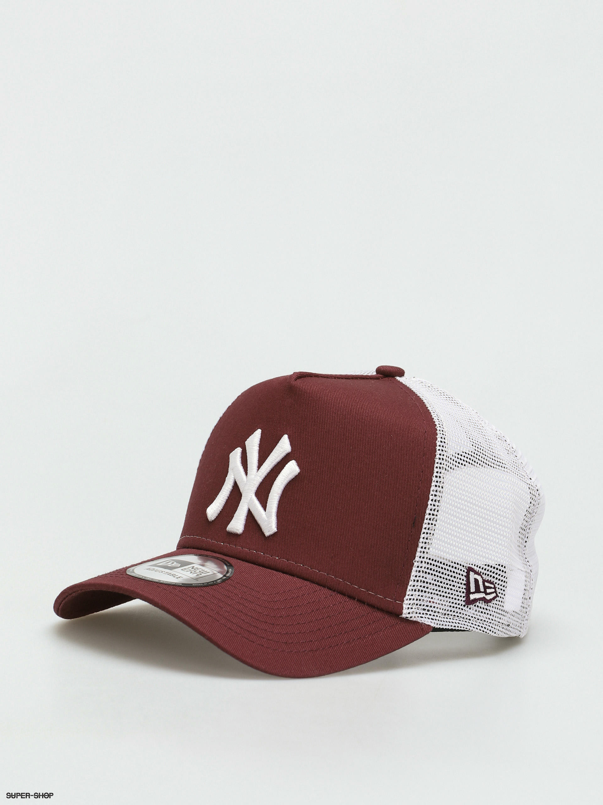 New Era League Essential 9Forty Trucker New York Yankees Cap (maroon/white)