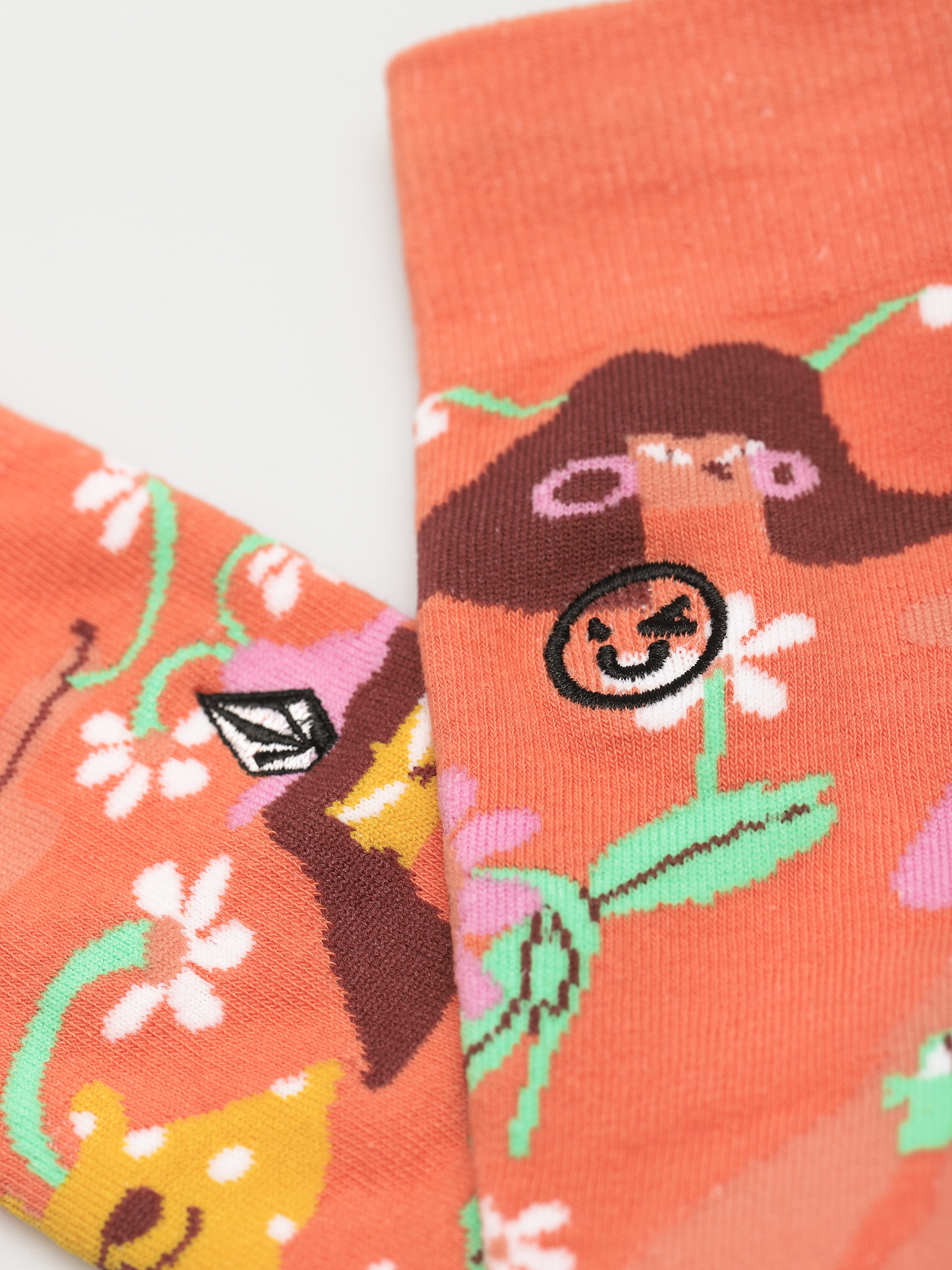 Volcom Fa Egle Zvirblt Socks (living coral)