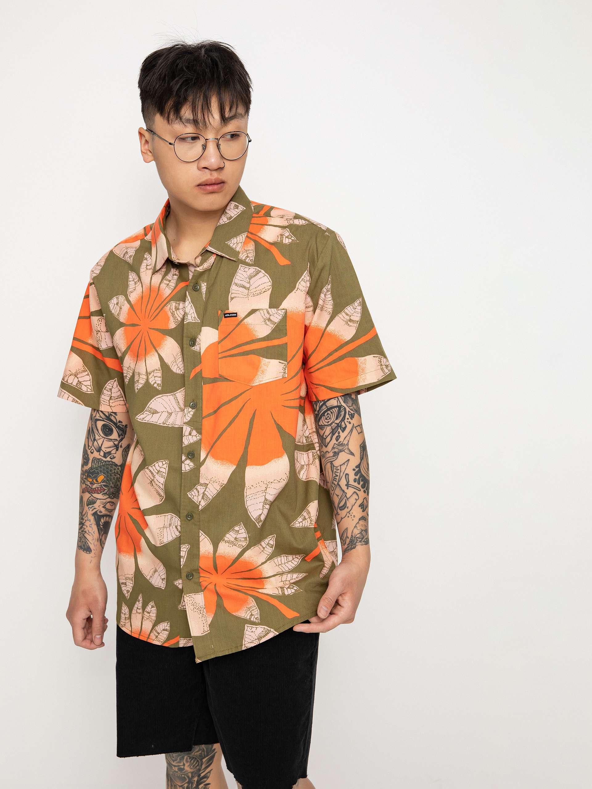 Volcom Bloomin Shirt (martini olive)