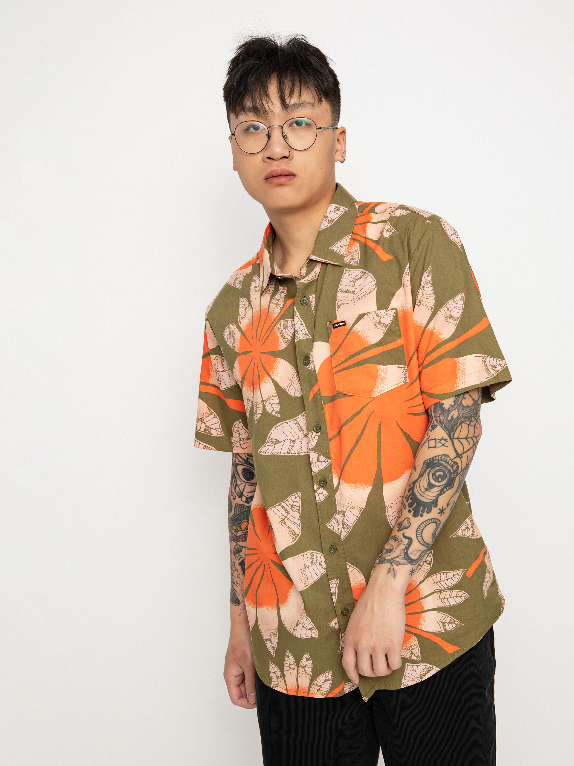 Volcom Bloomin Shirt (martini olive)