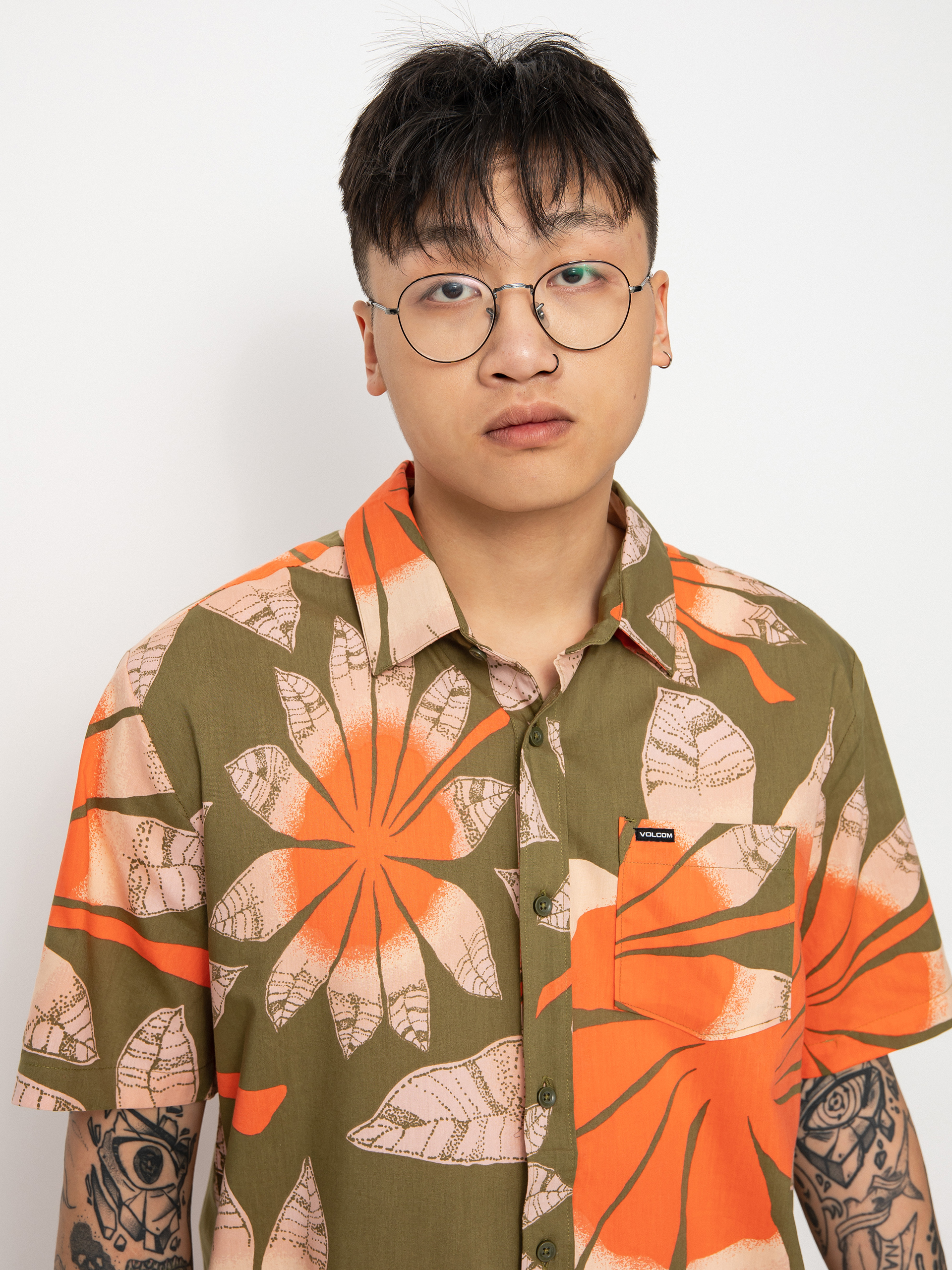 Volcom Bloomin Shirt (martini olive)