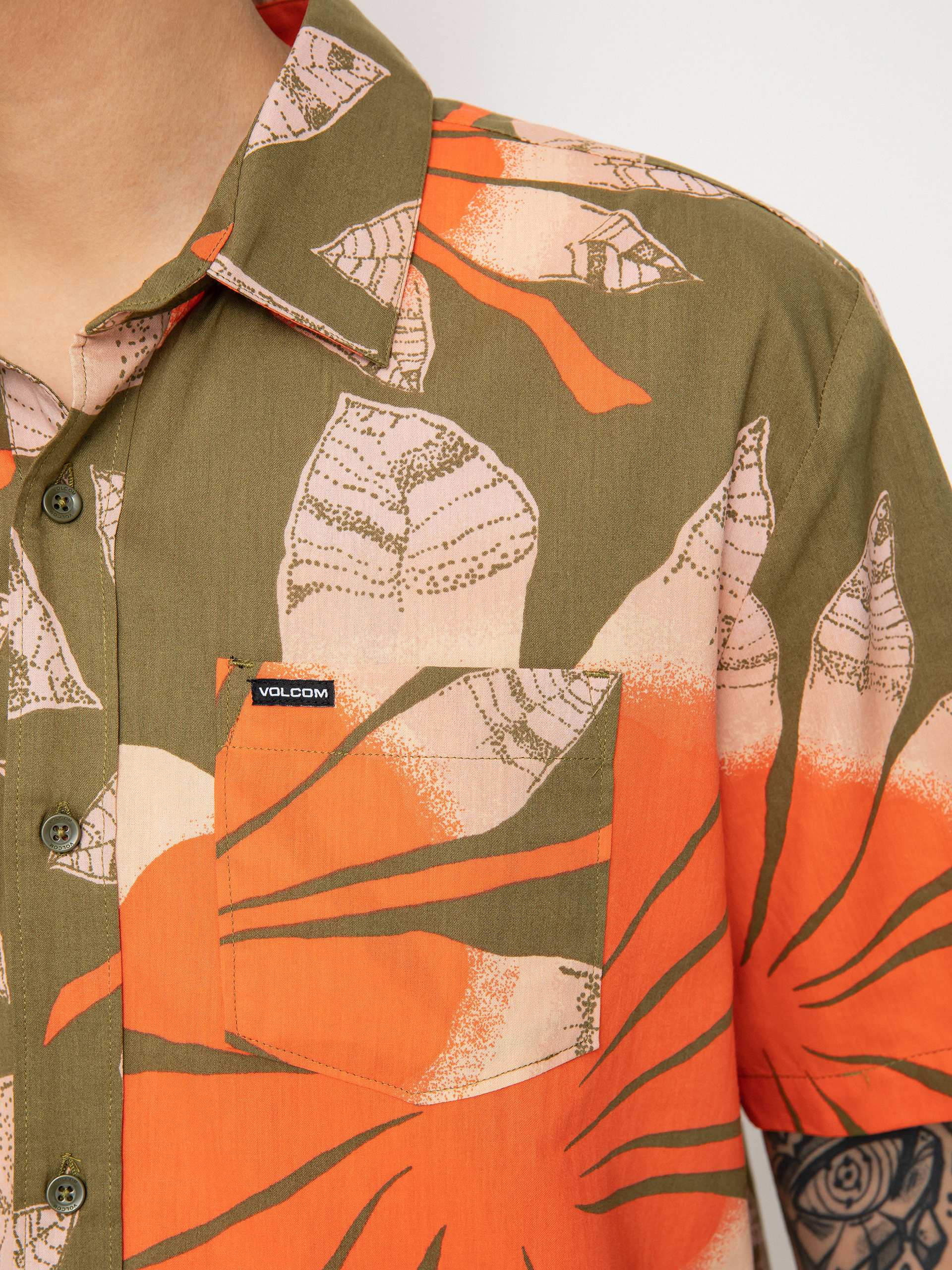 Volcom Bloomin Hemd (martini olive)