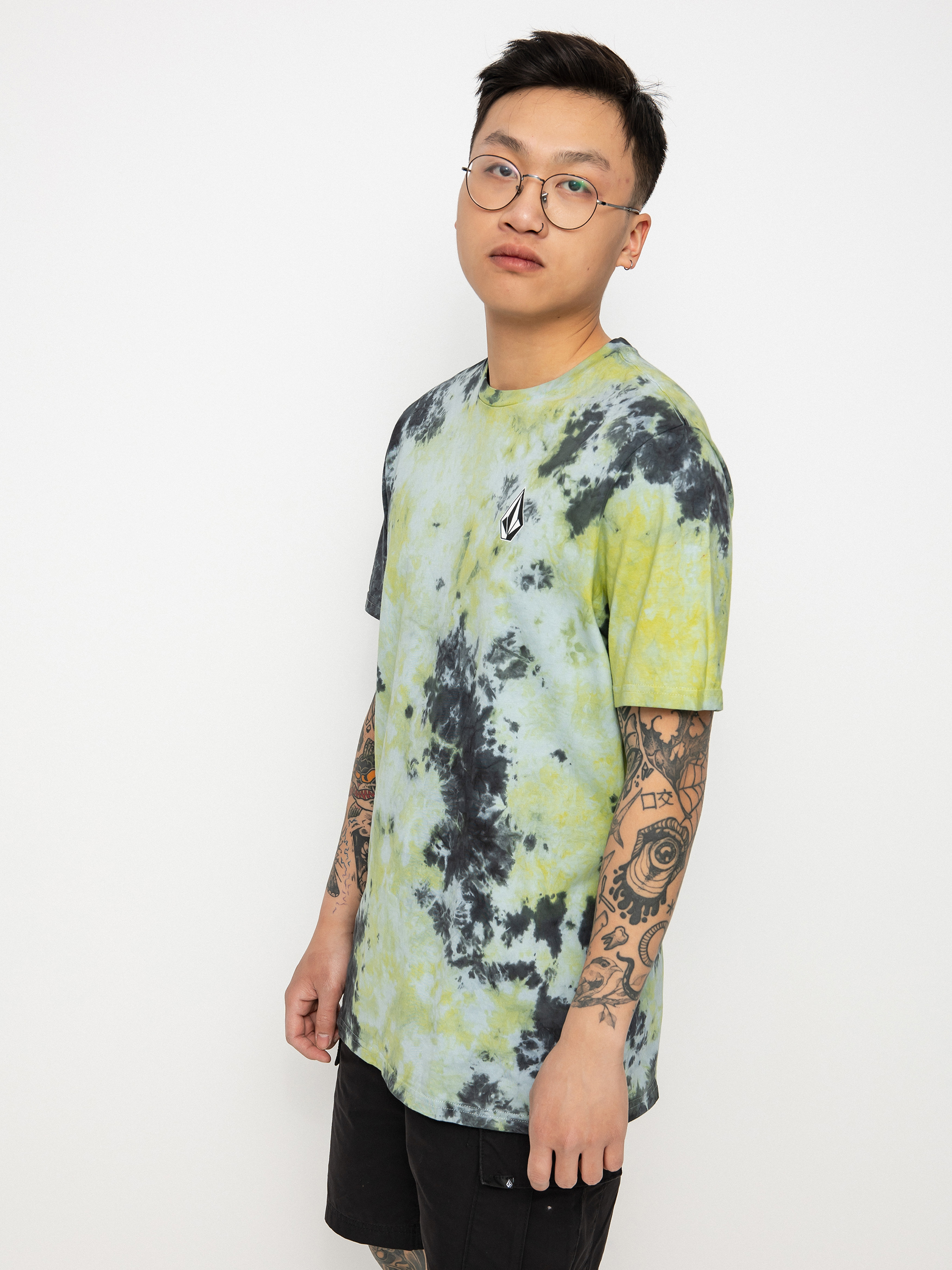 Volcom Iconic Dye T-shirt (lime tie dye)