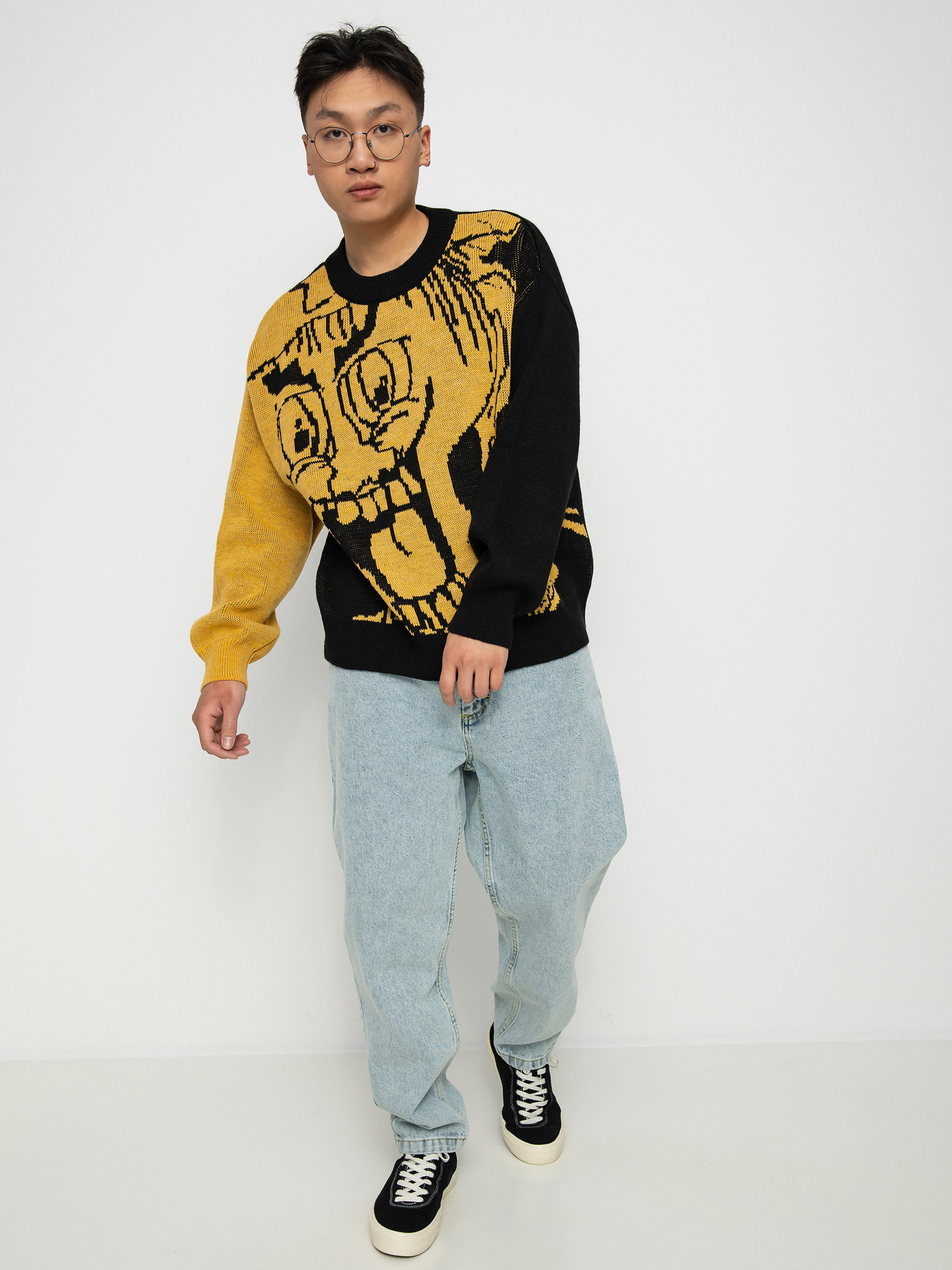 Polar Skate Emile Knit Sweater (black/yellow)