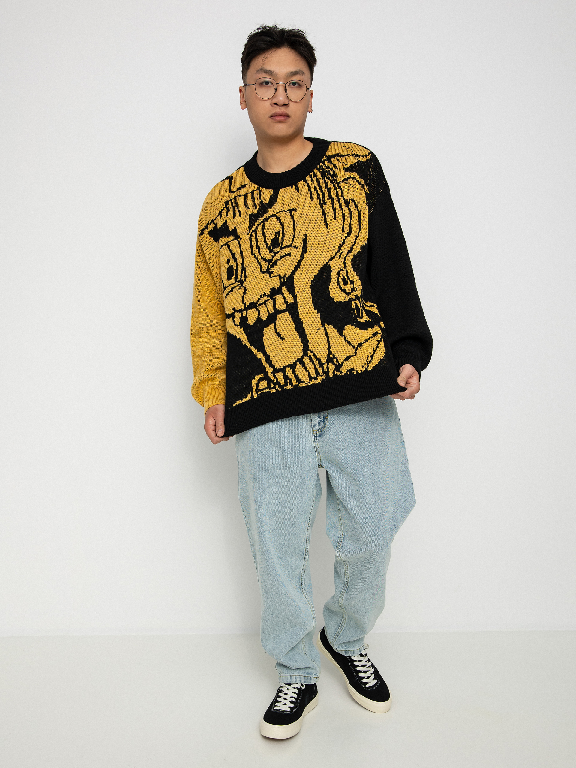 Polar Skate Emile Knit Sweater (black/yellow)