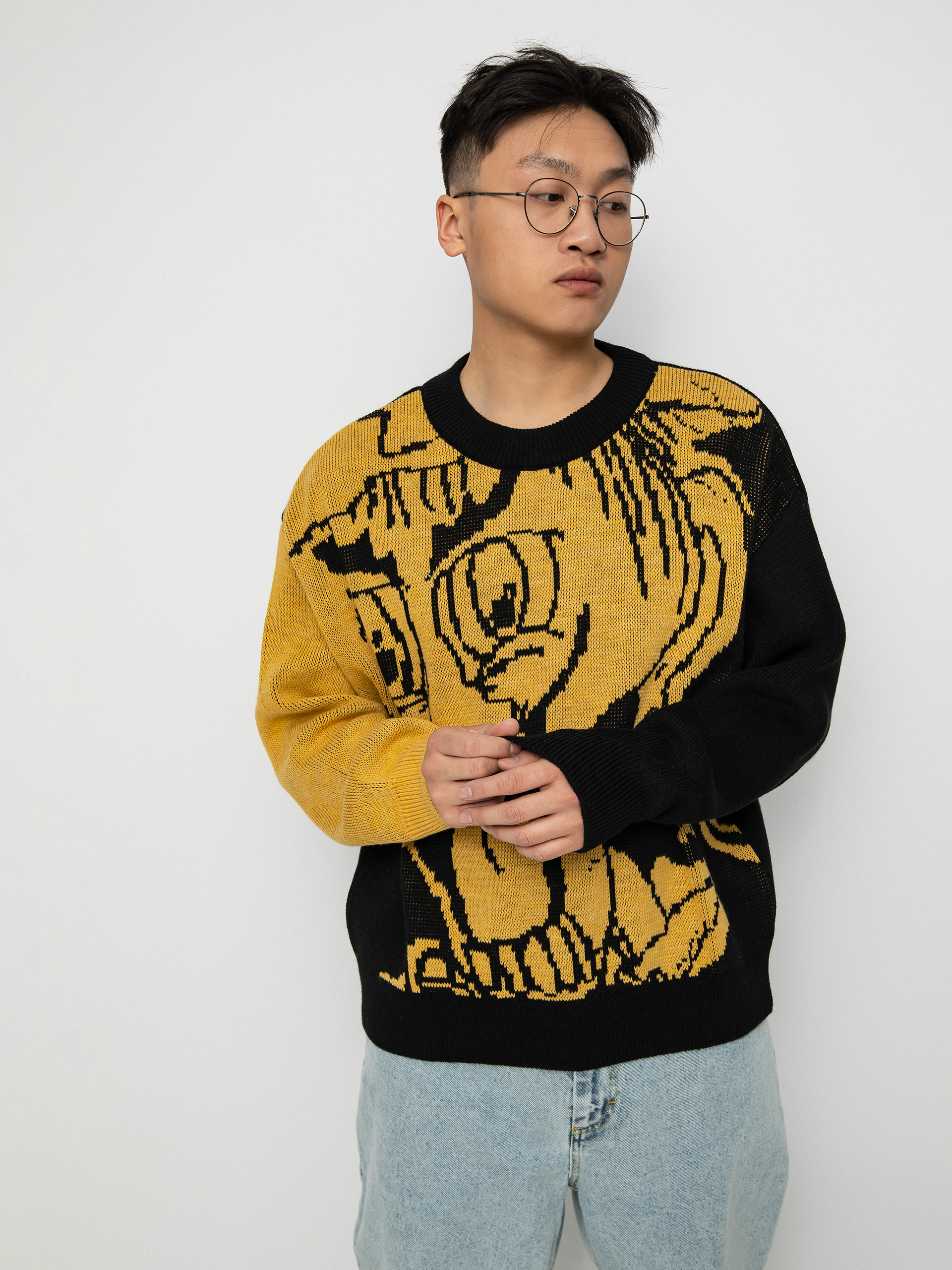 Polar Skate Emile Knit Sweater - black (black/yellow)