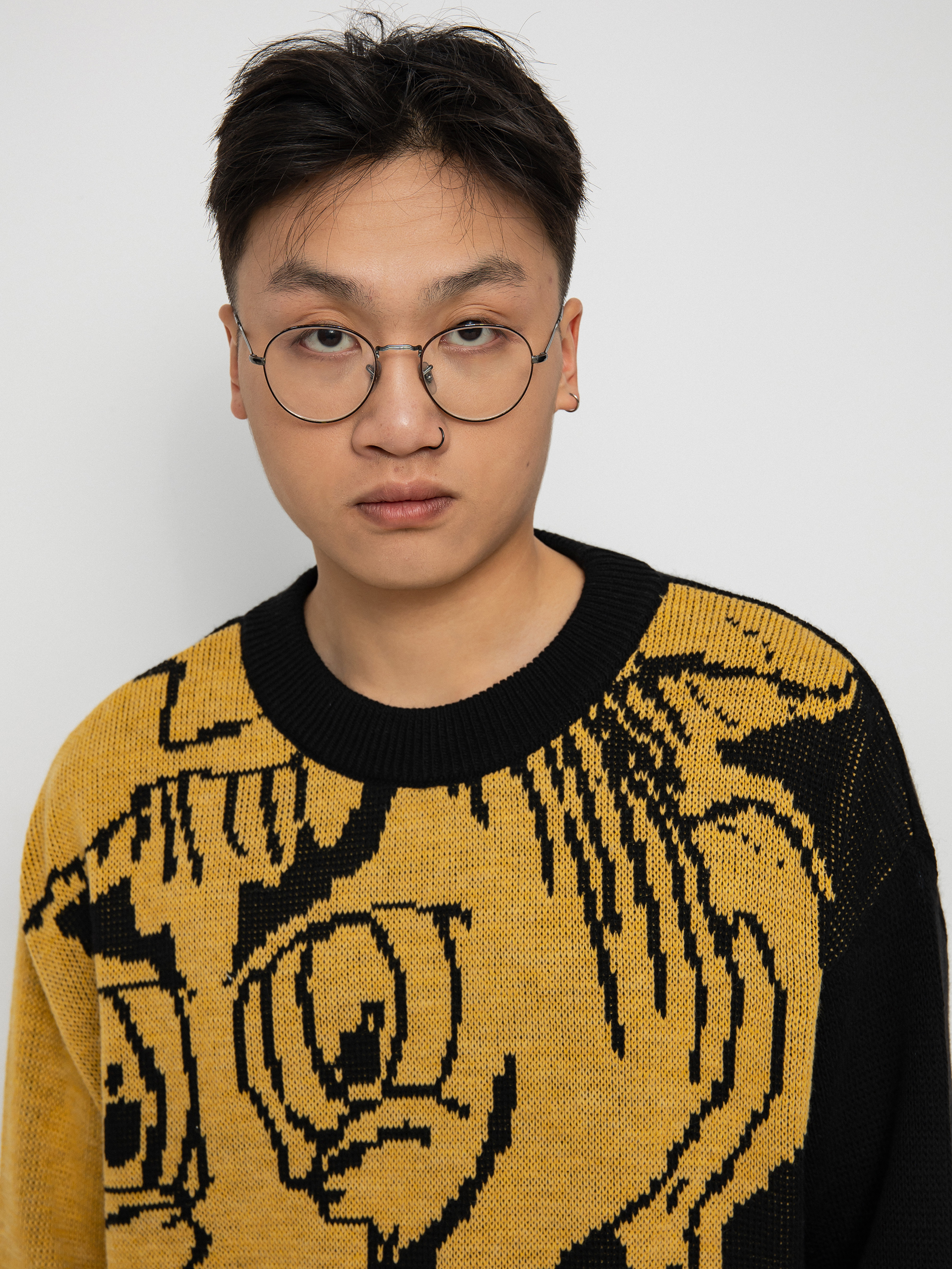 Polar Skate Emile Knit Sweater (black/yellow)