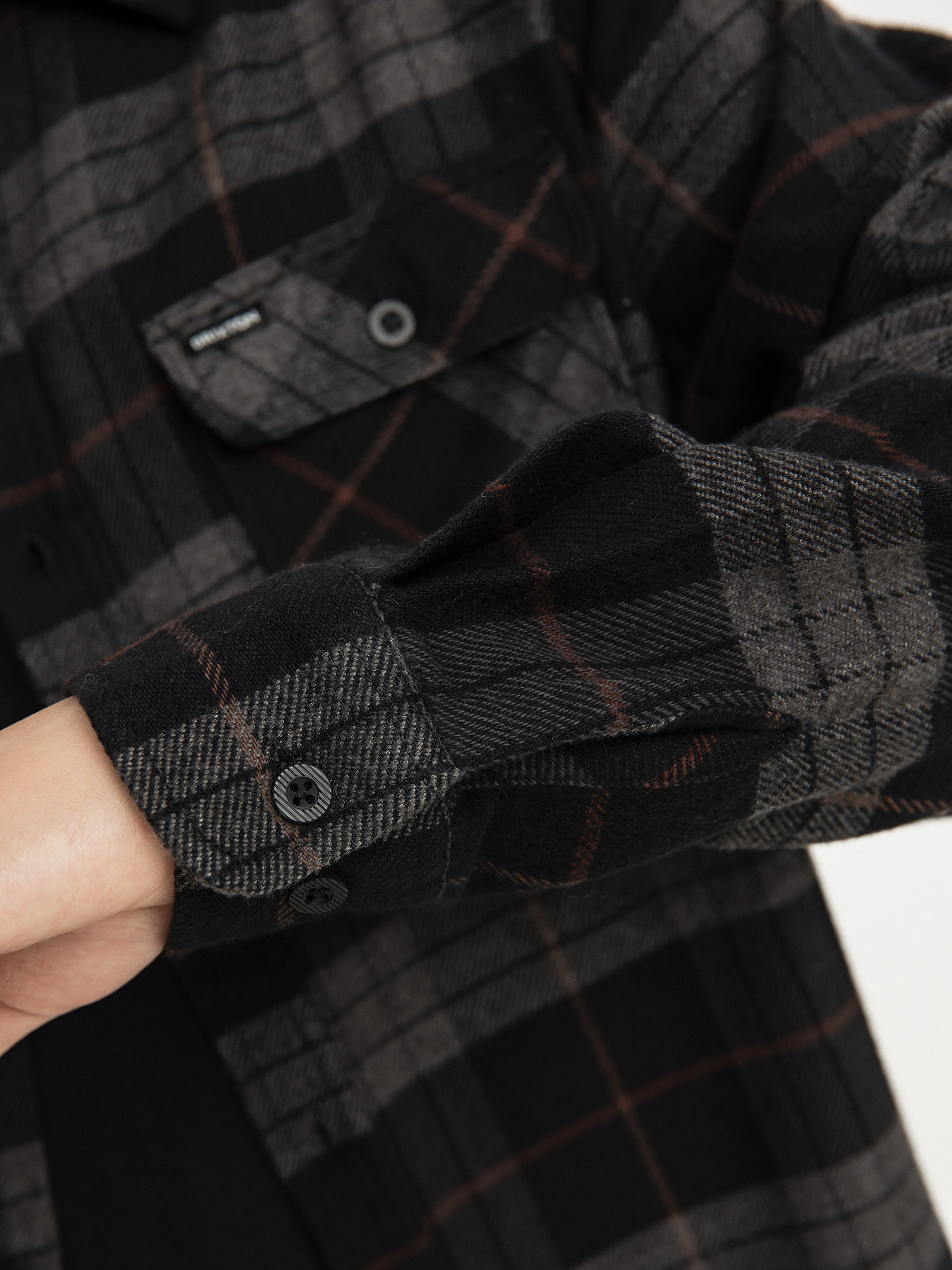 Brixton Bowery Flannel Hemd (black/charcoal)