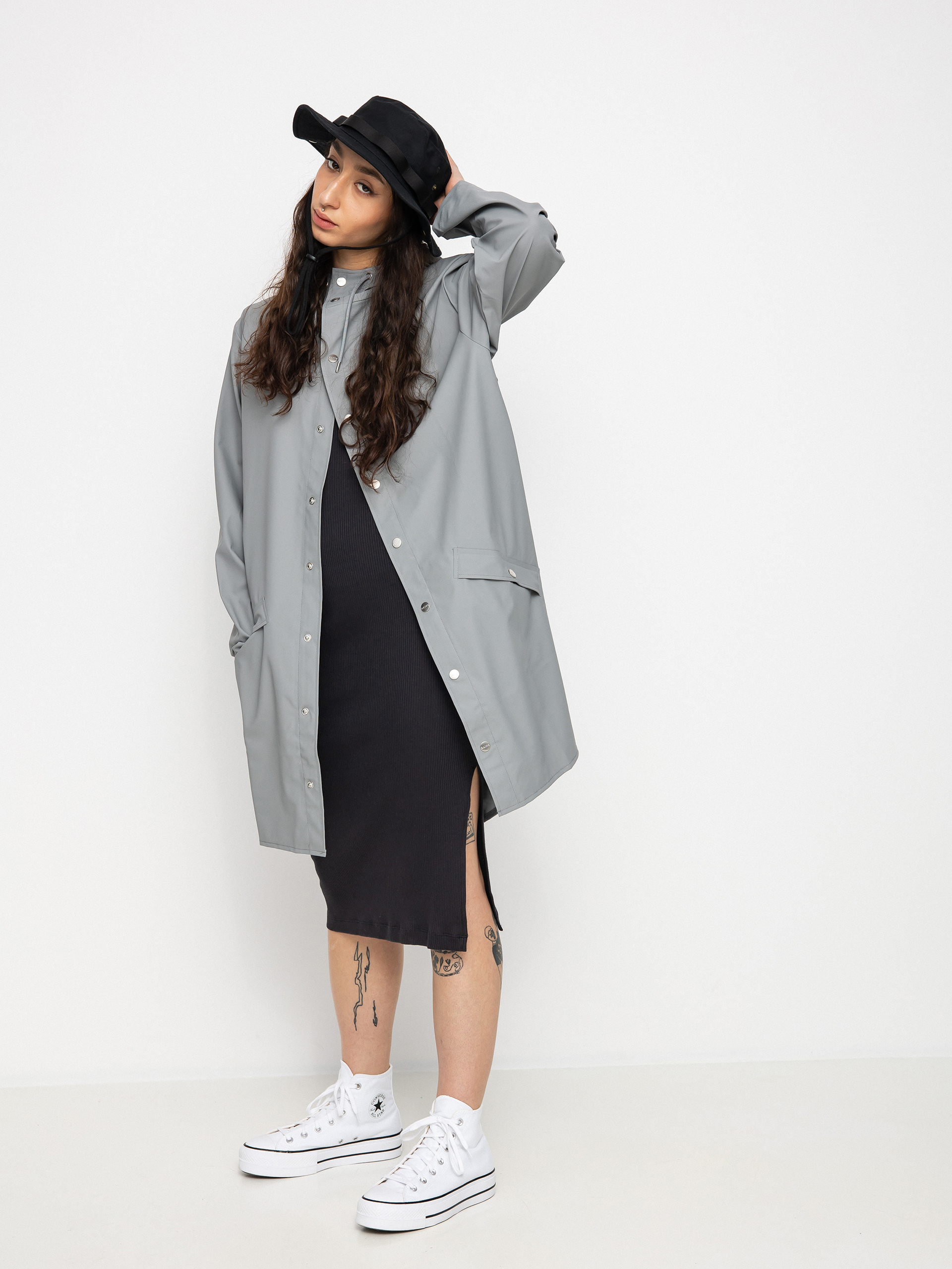 Rains Long Jacket Jacket (rock)
