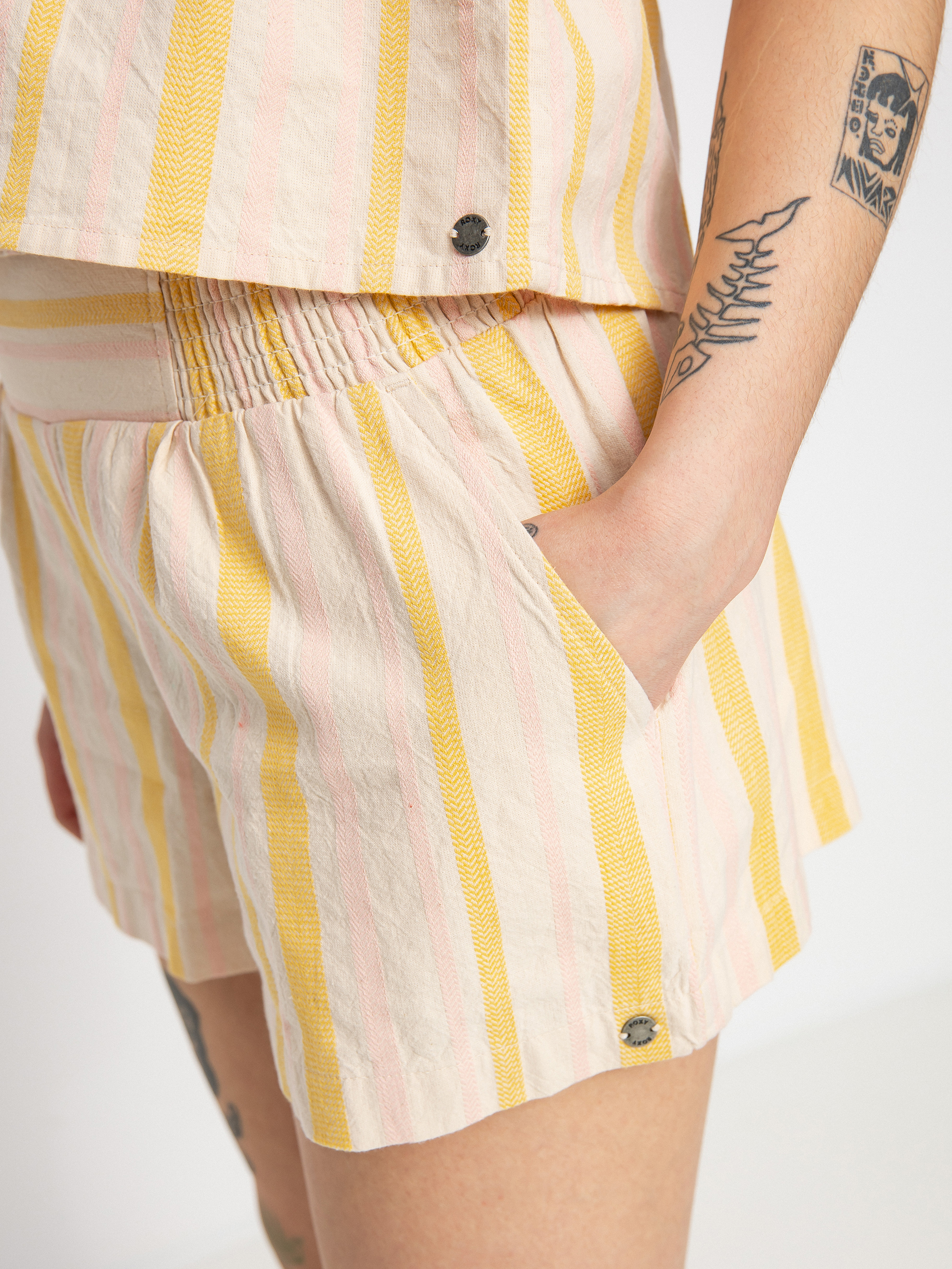 Roxy Handmade Life Shorts Wmn (tapioca alla stripe verticale)