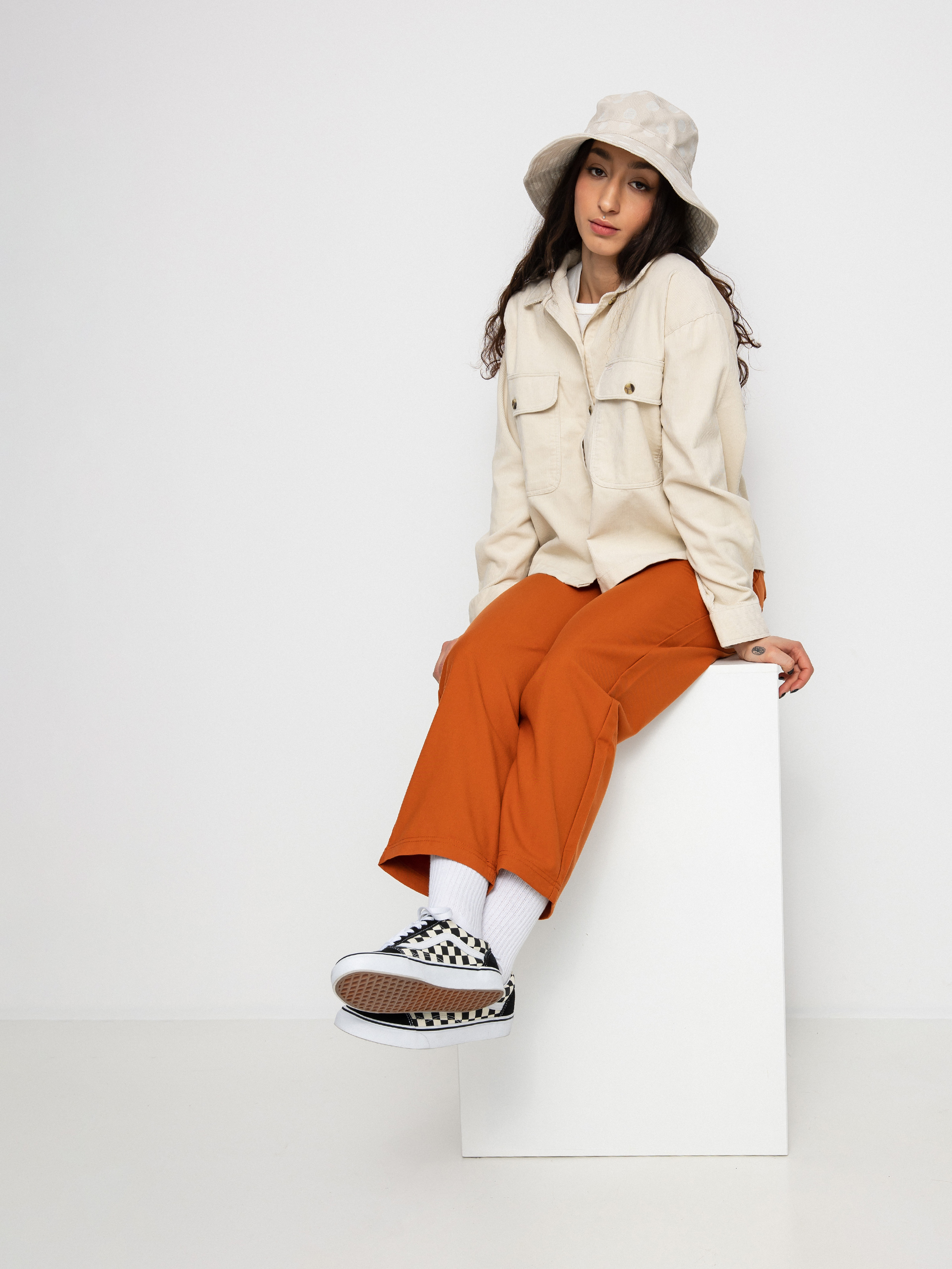 Brixton Bowery W Corduroy Flannel Ls Hemd Wmn (dove)