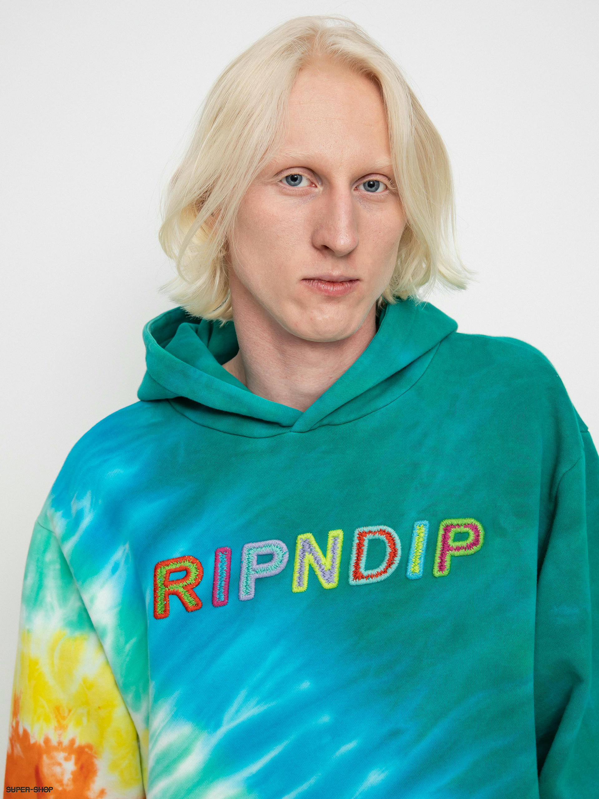 RipNDip Prisma HD Hoodie (teal rainbow dye)