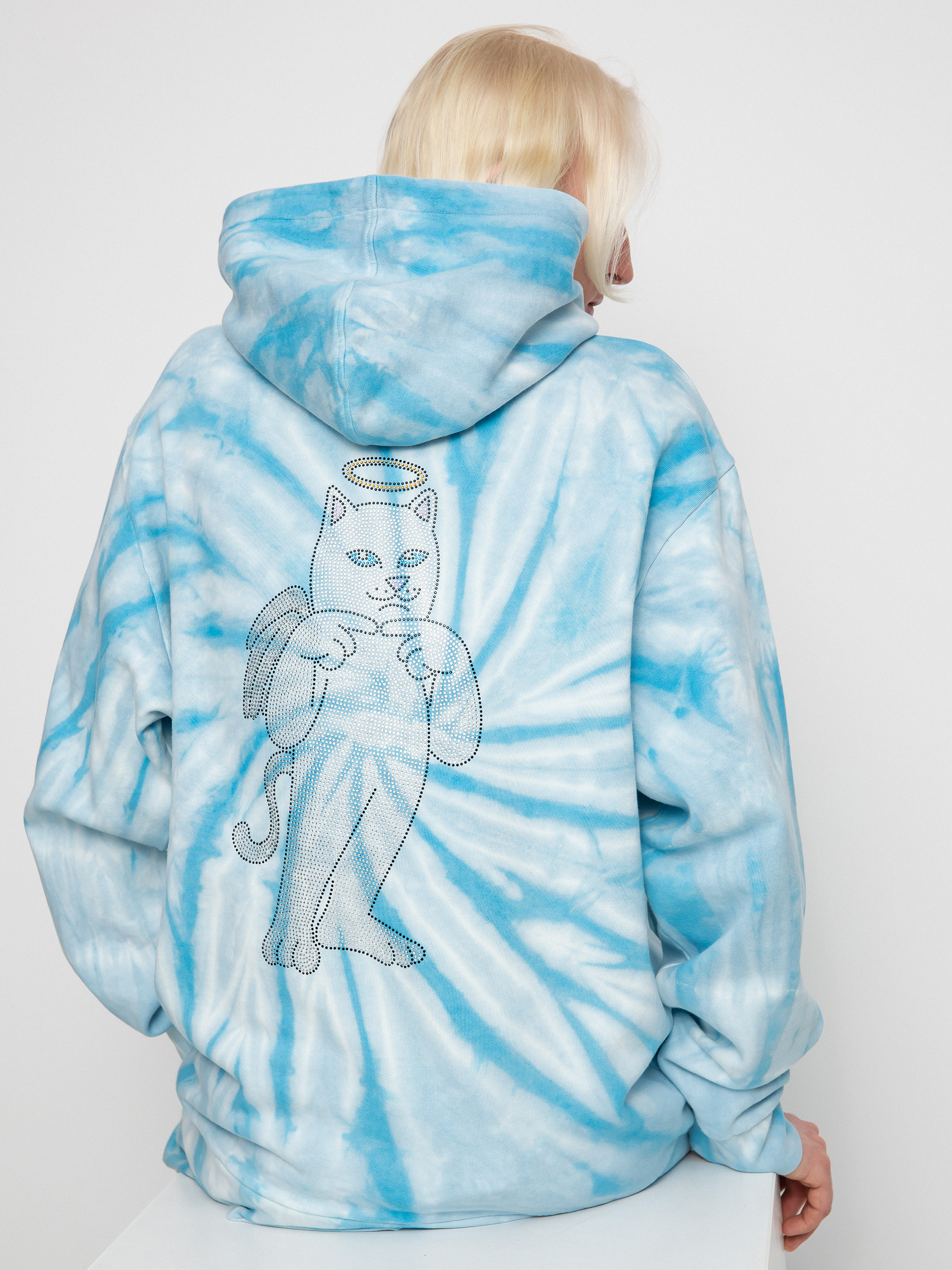 RipNDip Sent From Heaven HD Hoodie (light blue spiral dye)