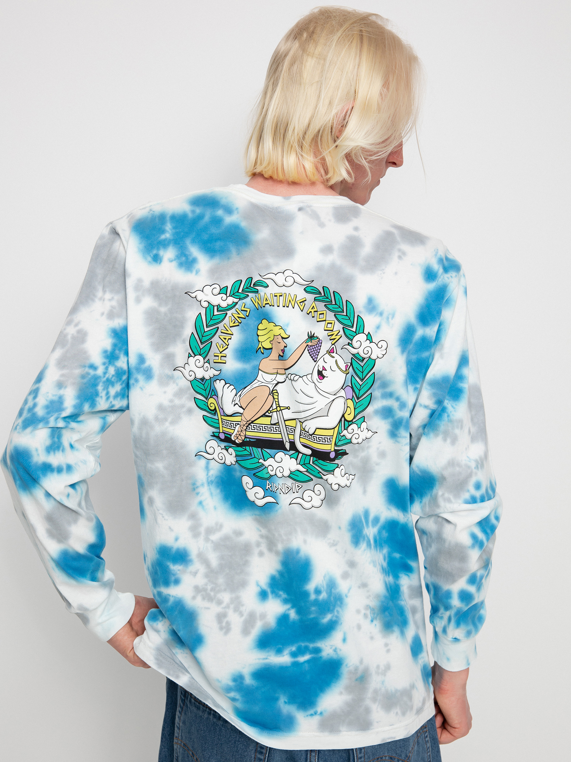 RipNDip Waiting In Heaven Longsleeve (light blue cloud wash)