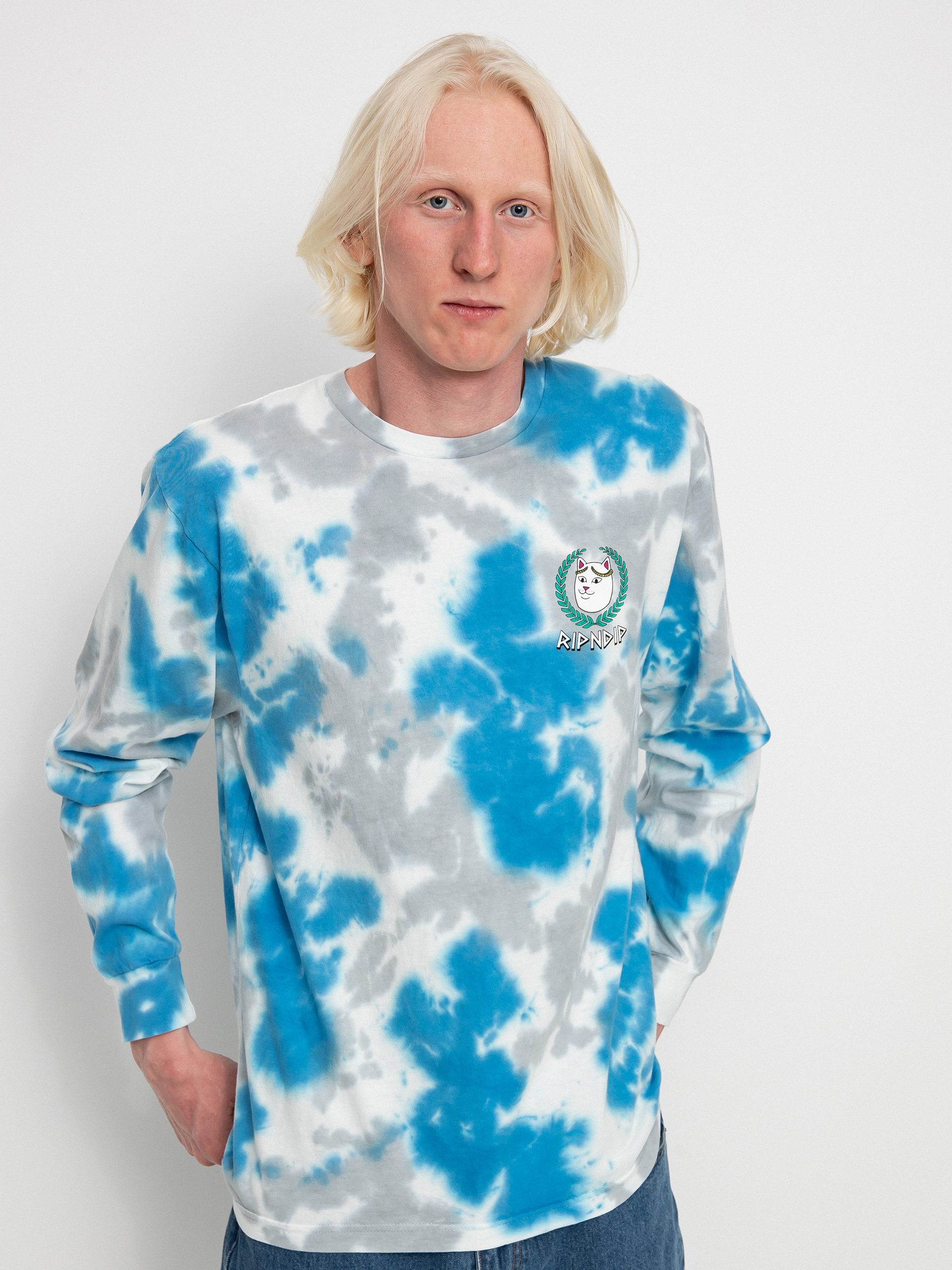 RipNDip Waiting In Heaven Longsleeve (light blue cloud wash)