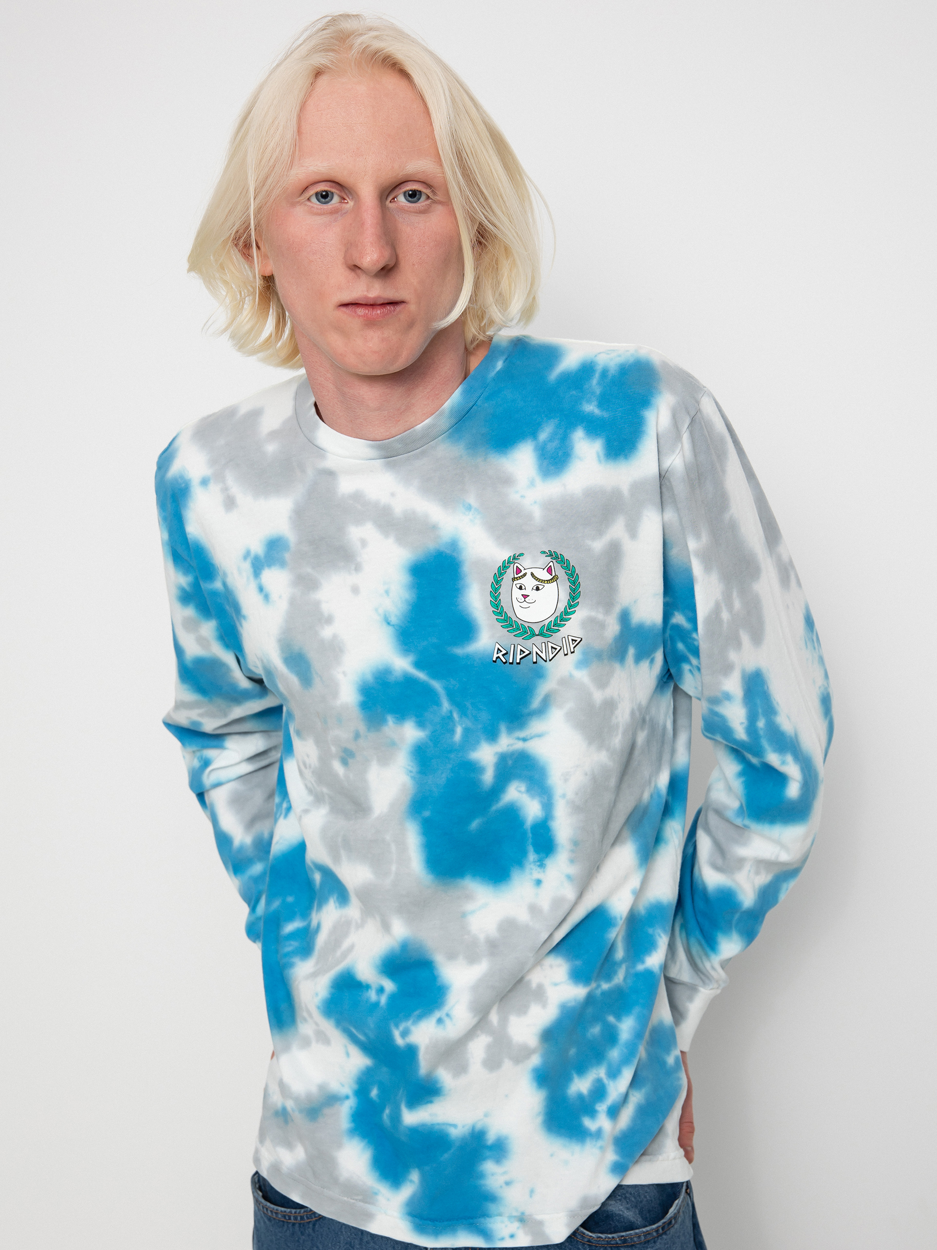 RipNDip Waiting In Heaven Longsleeve (light blue cloud wash)