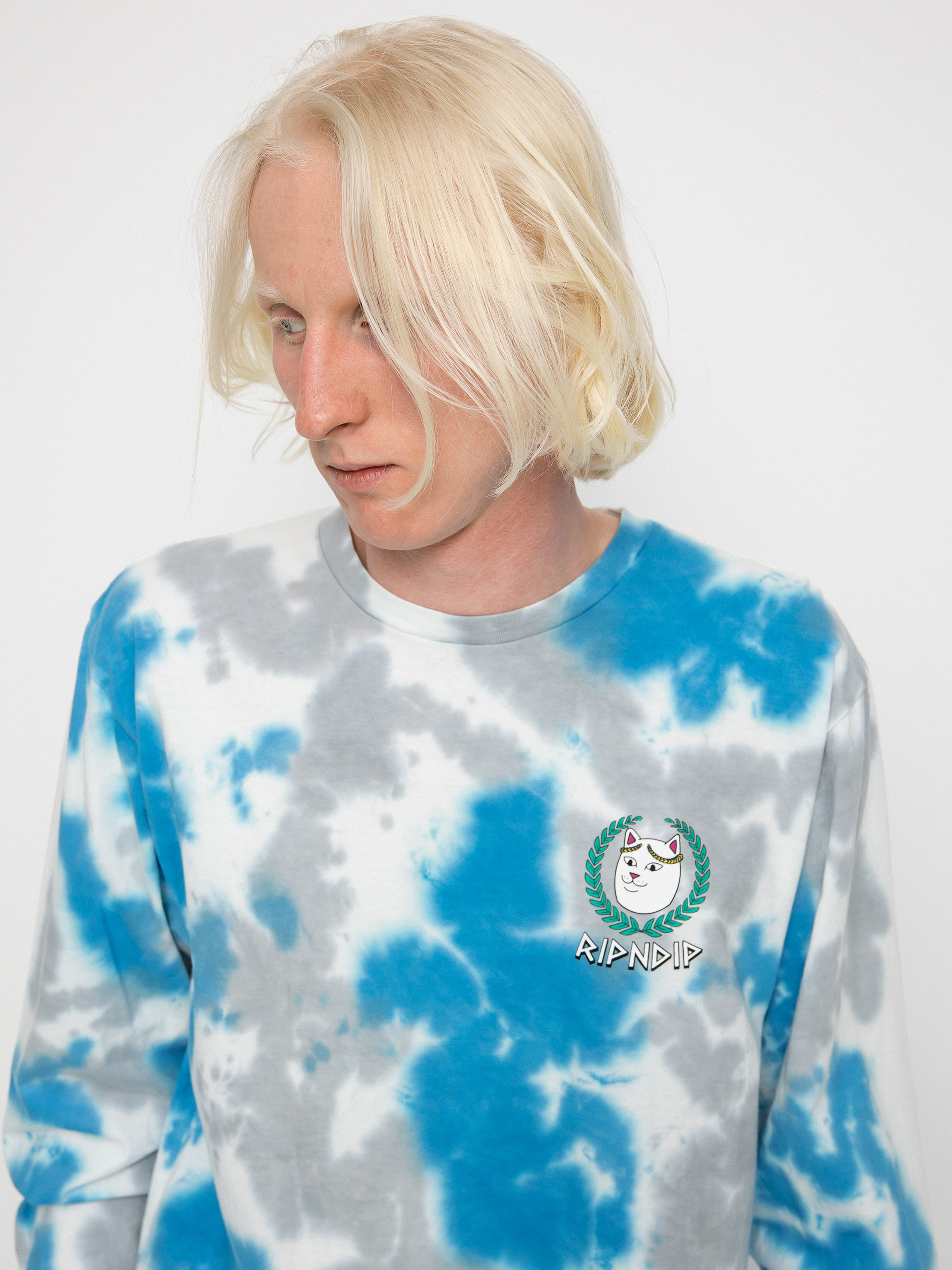 RipNDip Waiting In Heaven Longsleeve (light blue cloud wash)