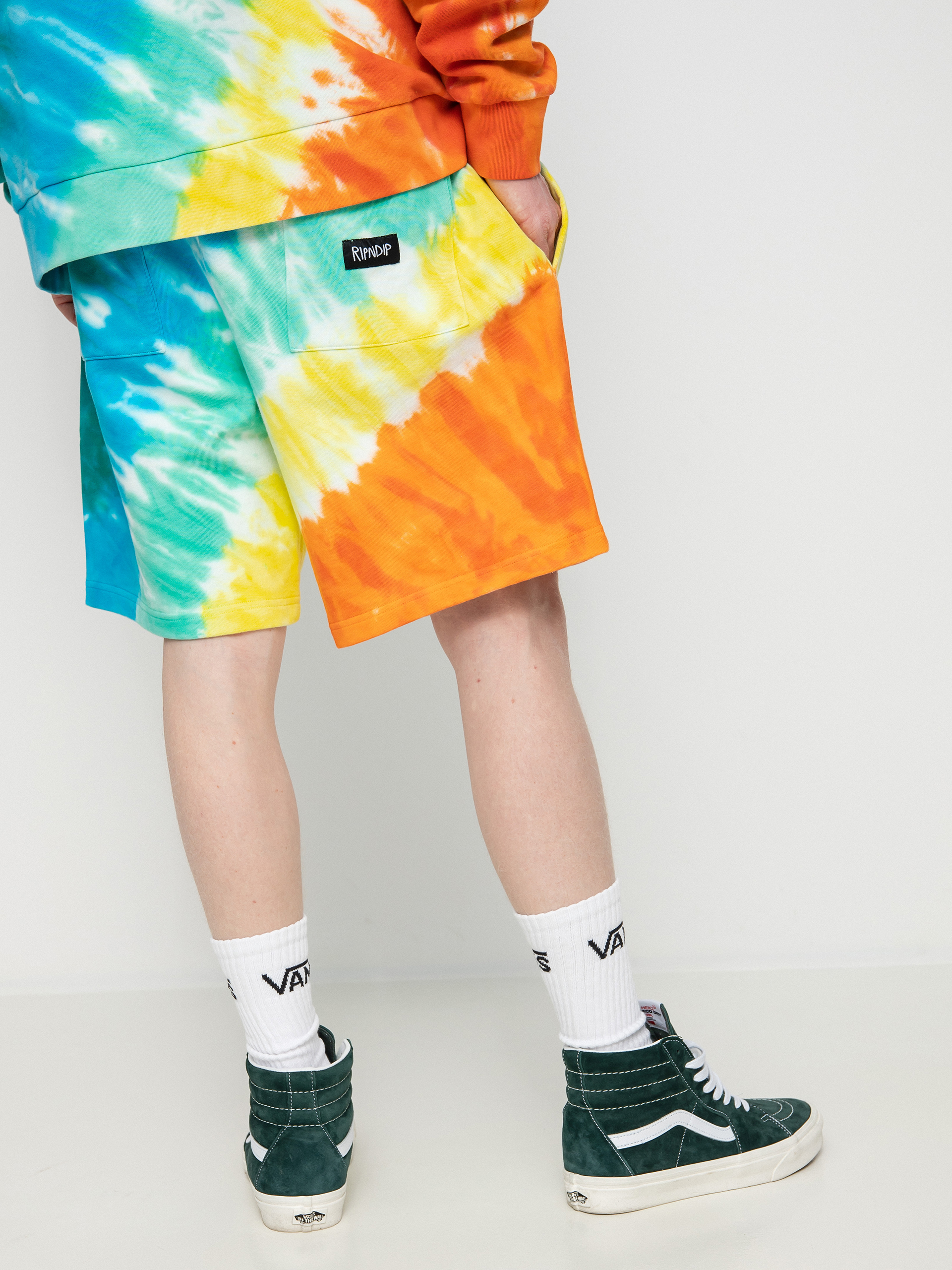 RipNDip Prisma Shorts (teal rainbow dye)